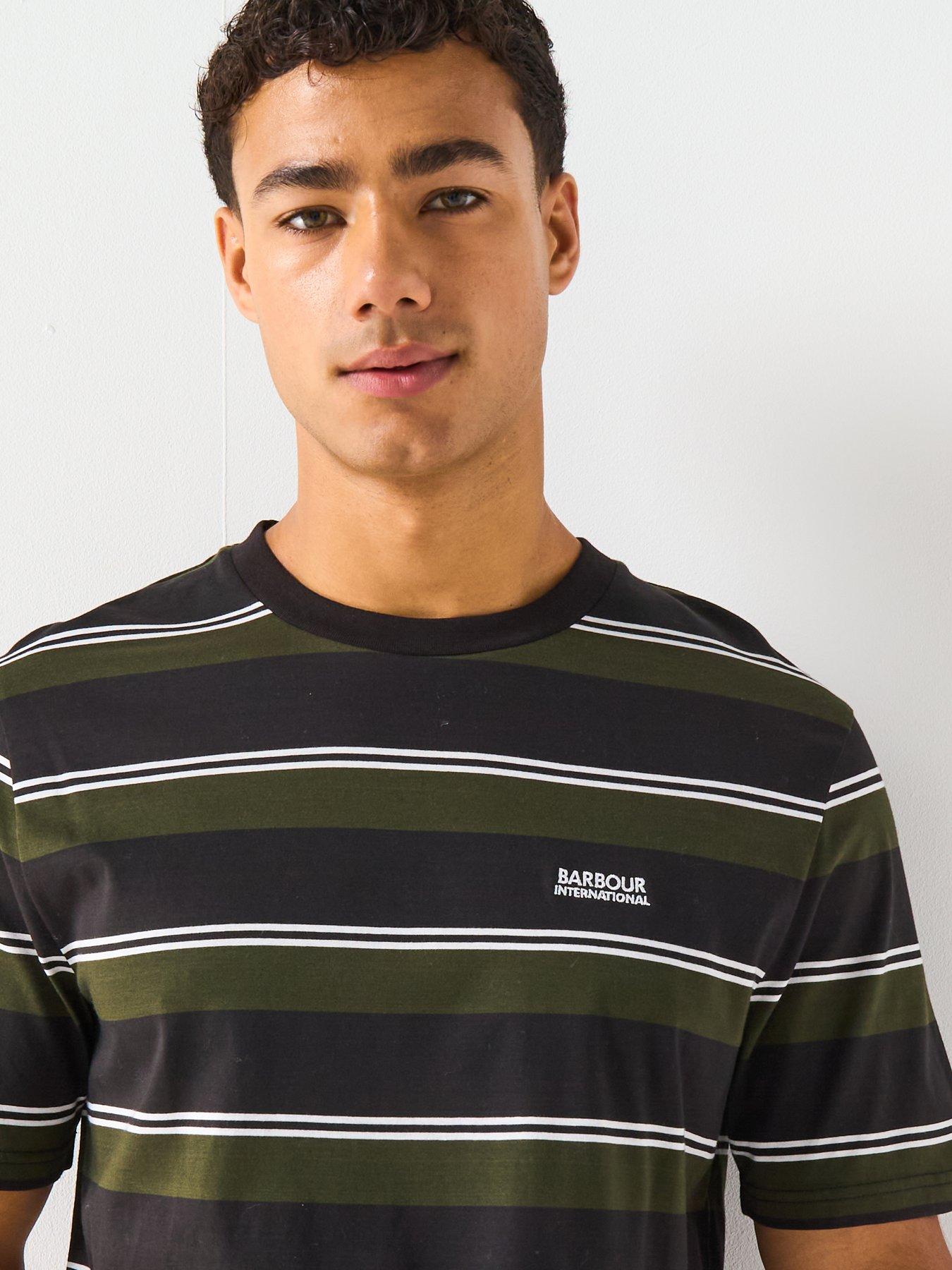 Image 5 of 6 of Barbour International Bruce Striped T-Shirt- Black