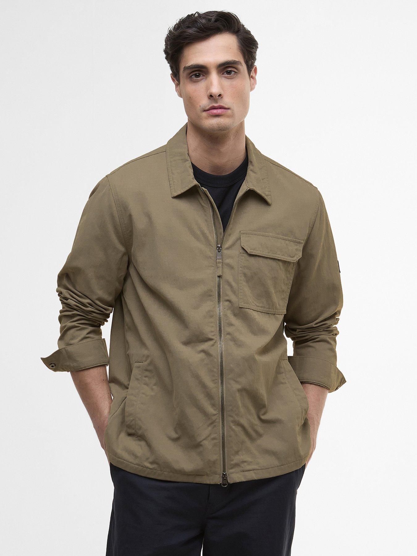 undefined Maze Peached Nylon Overshirt- Khaki