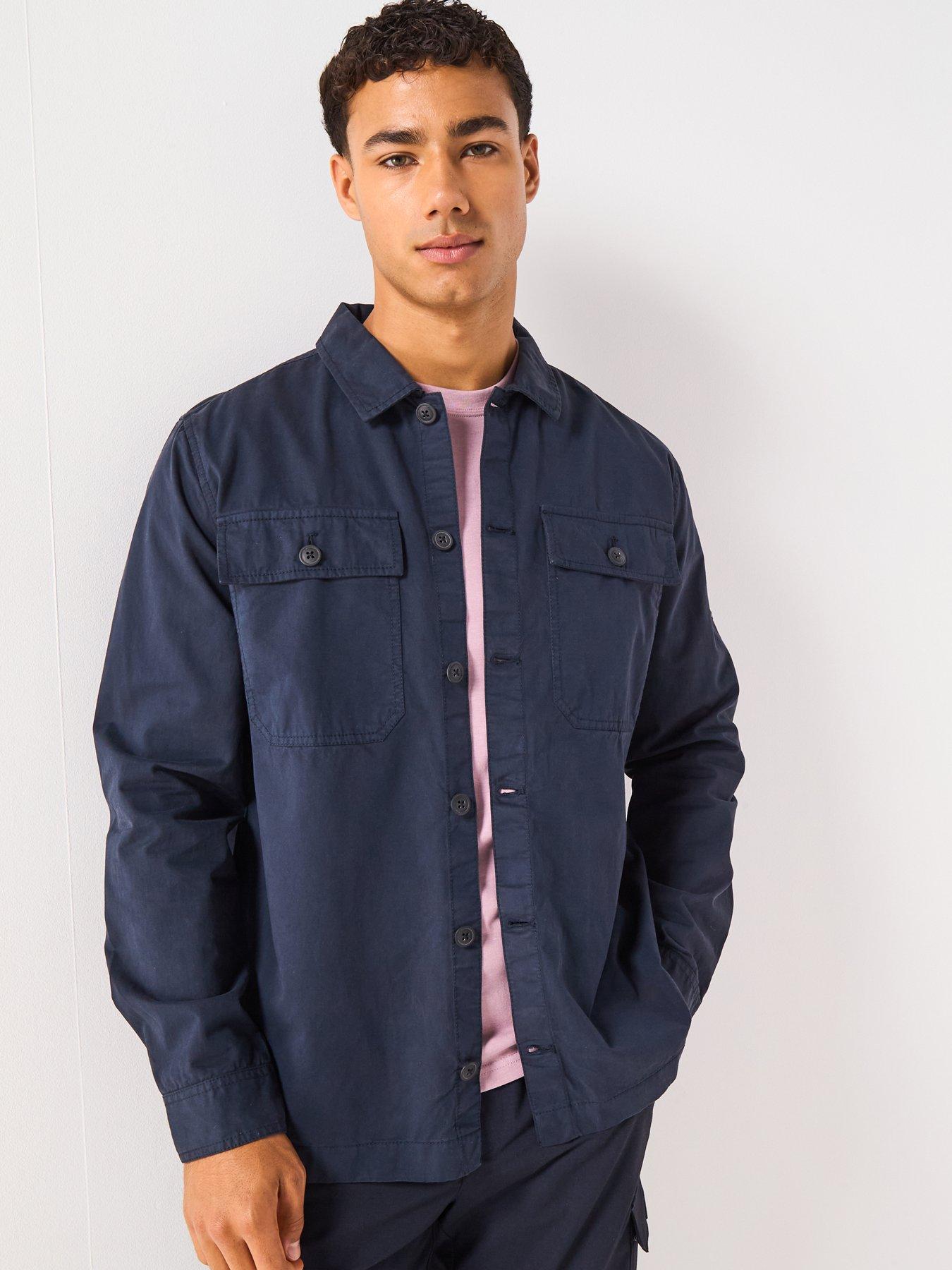 Barbour International Arlo Button Pocket Overshirt- Navy