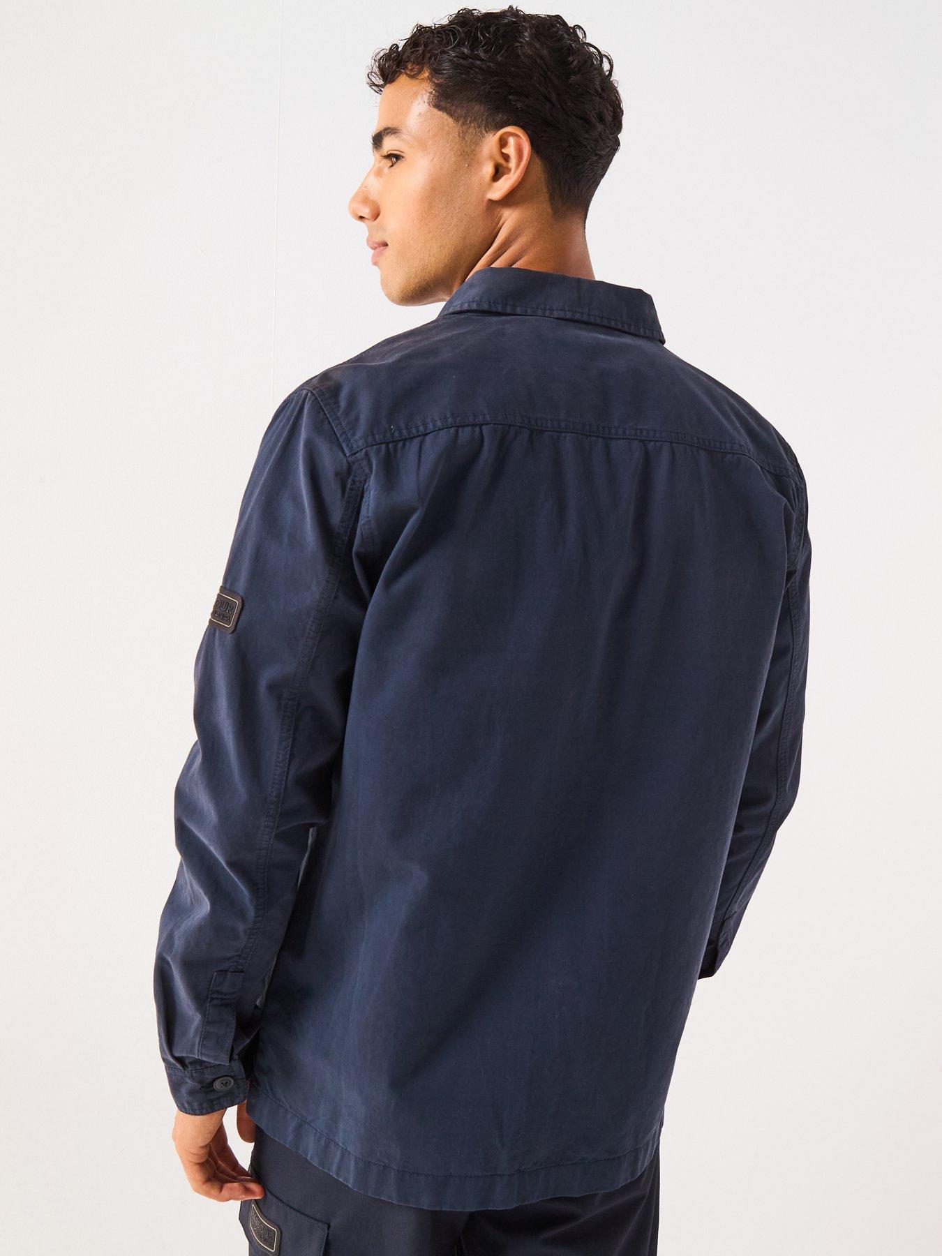 Image 2 of 6 of Barbour International Arlo Button Pocket Overshirt- Navy