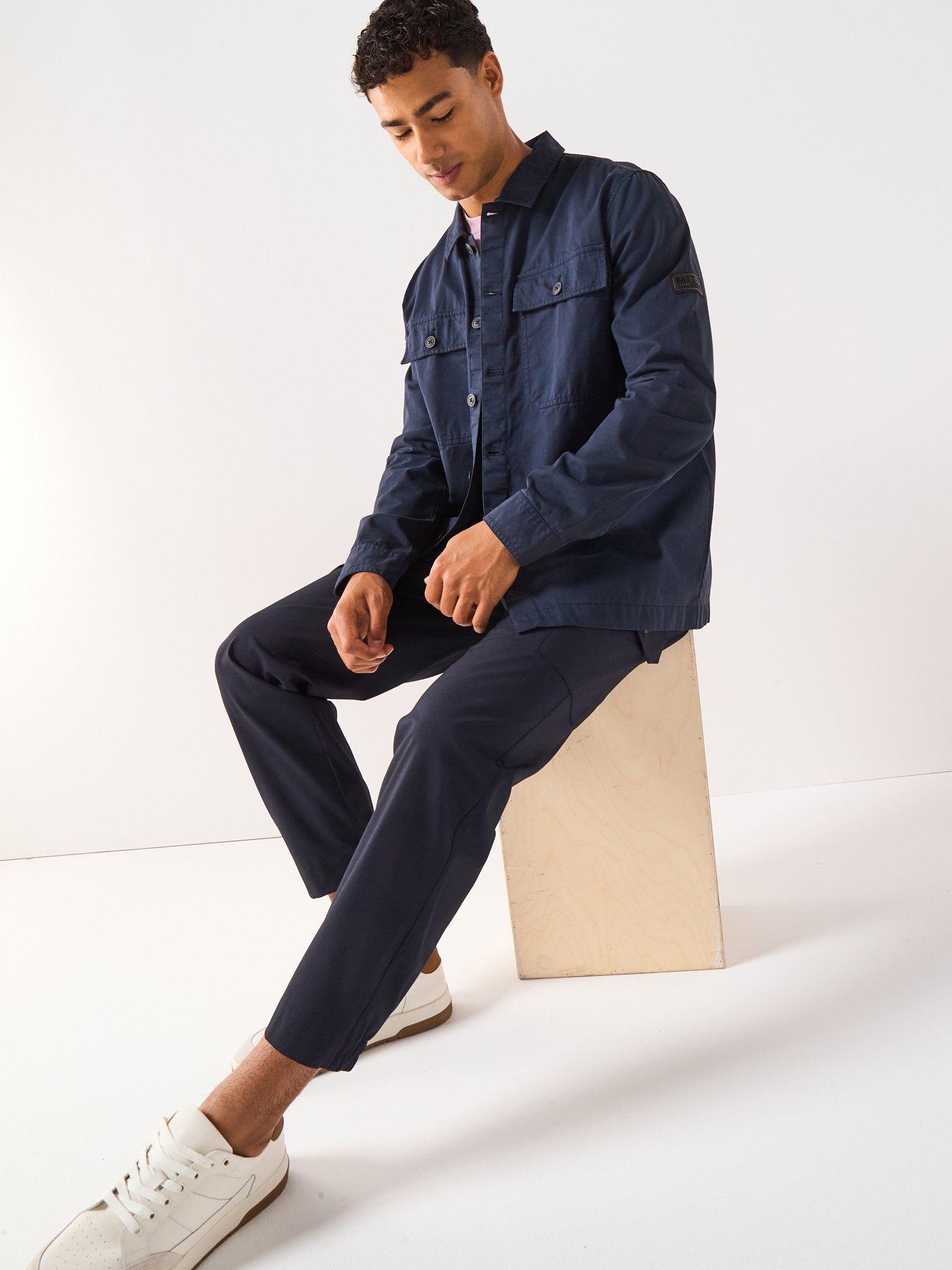 Image 6 of 6 of Barbour International Arlo Button Pocket Overshirt- Navy