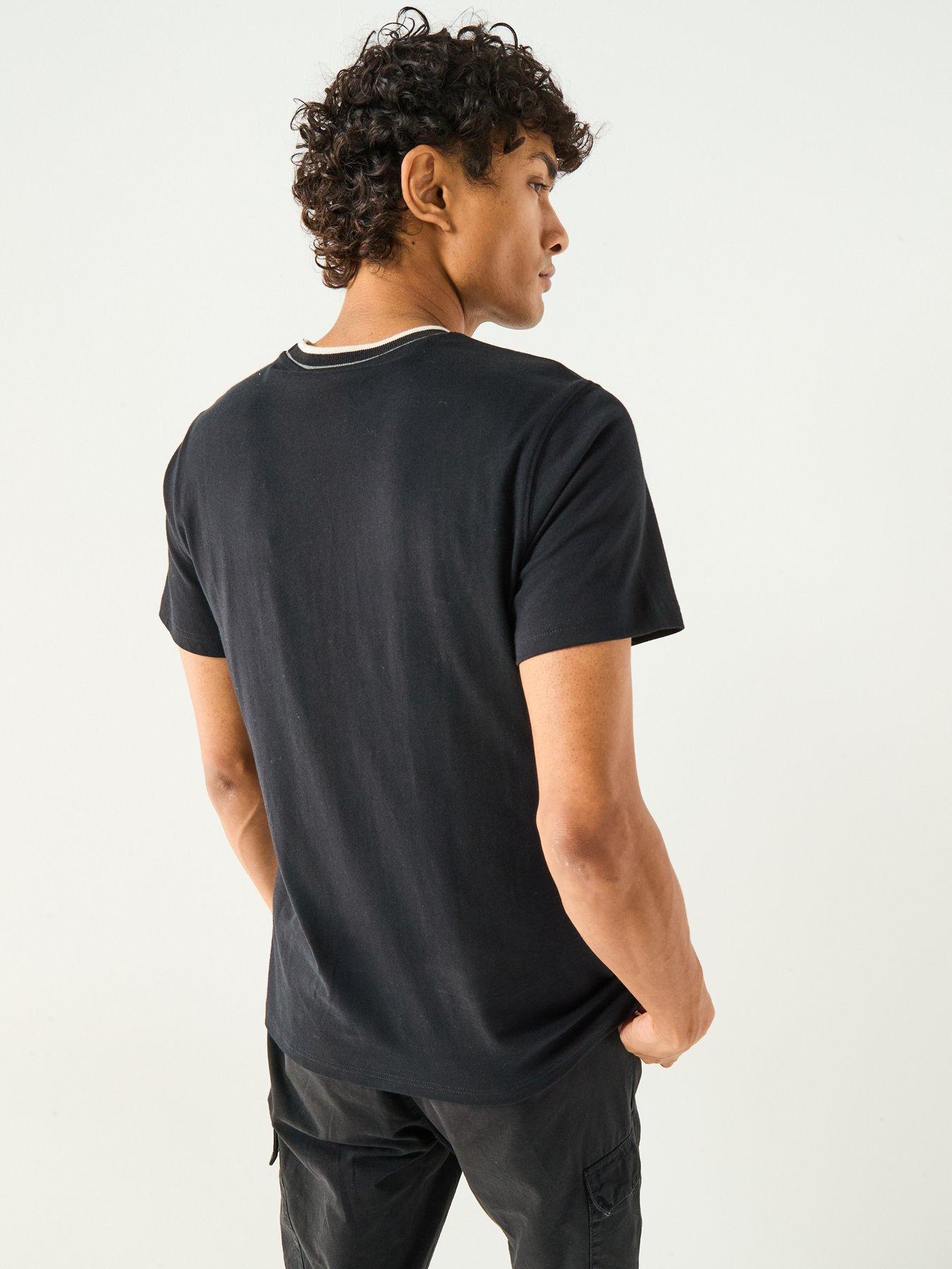 Image 2 of 6 of Barbour International Buxton Tipped T-Shirt- Black
