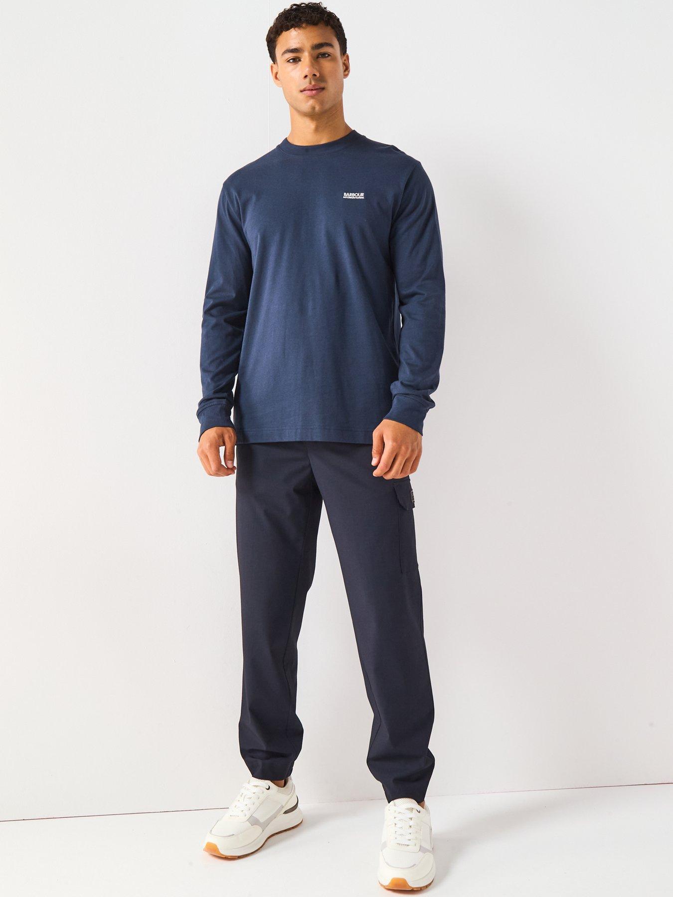 Image 3 of 6 of Barbour International Louis Long Sleeve T-Shirt- Navy