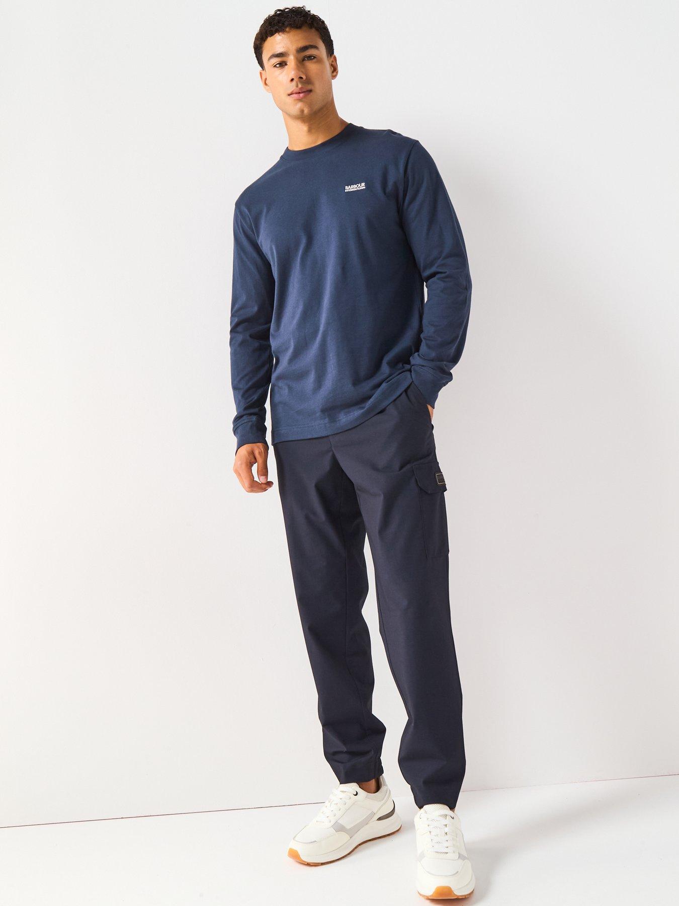 Image 4 of 6 of Barbour International Louis Long Sleeve T-Shirt- Navy