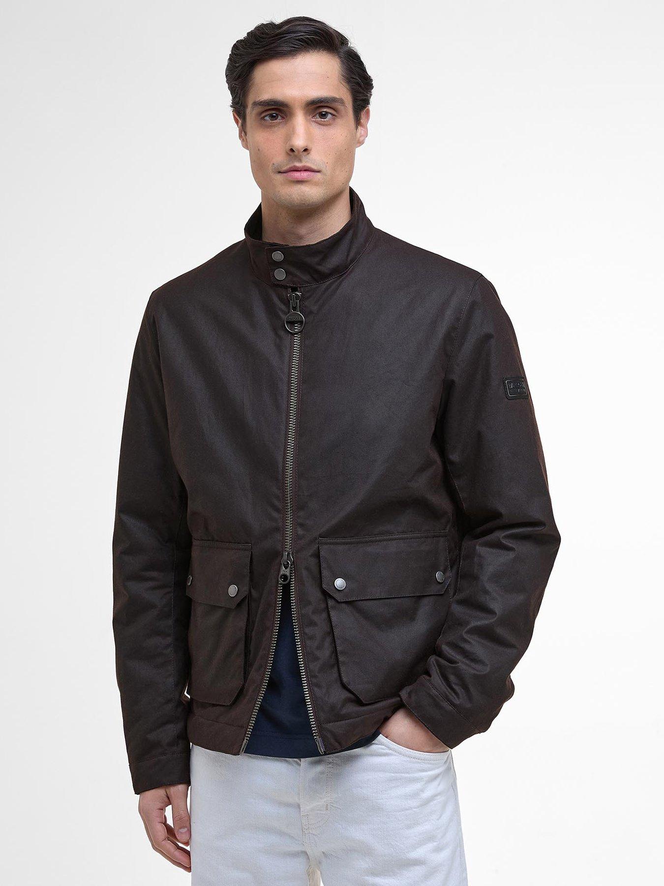 Barbour International Lutlaw Harrington Wax Jacket - Black
