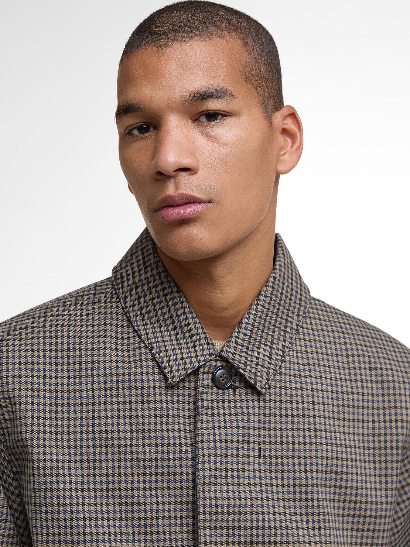 Image 4 of 6 of Barbour Check Short Lorden Showerproof Jacket - brown