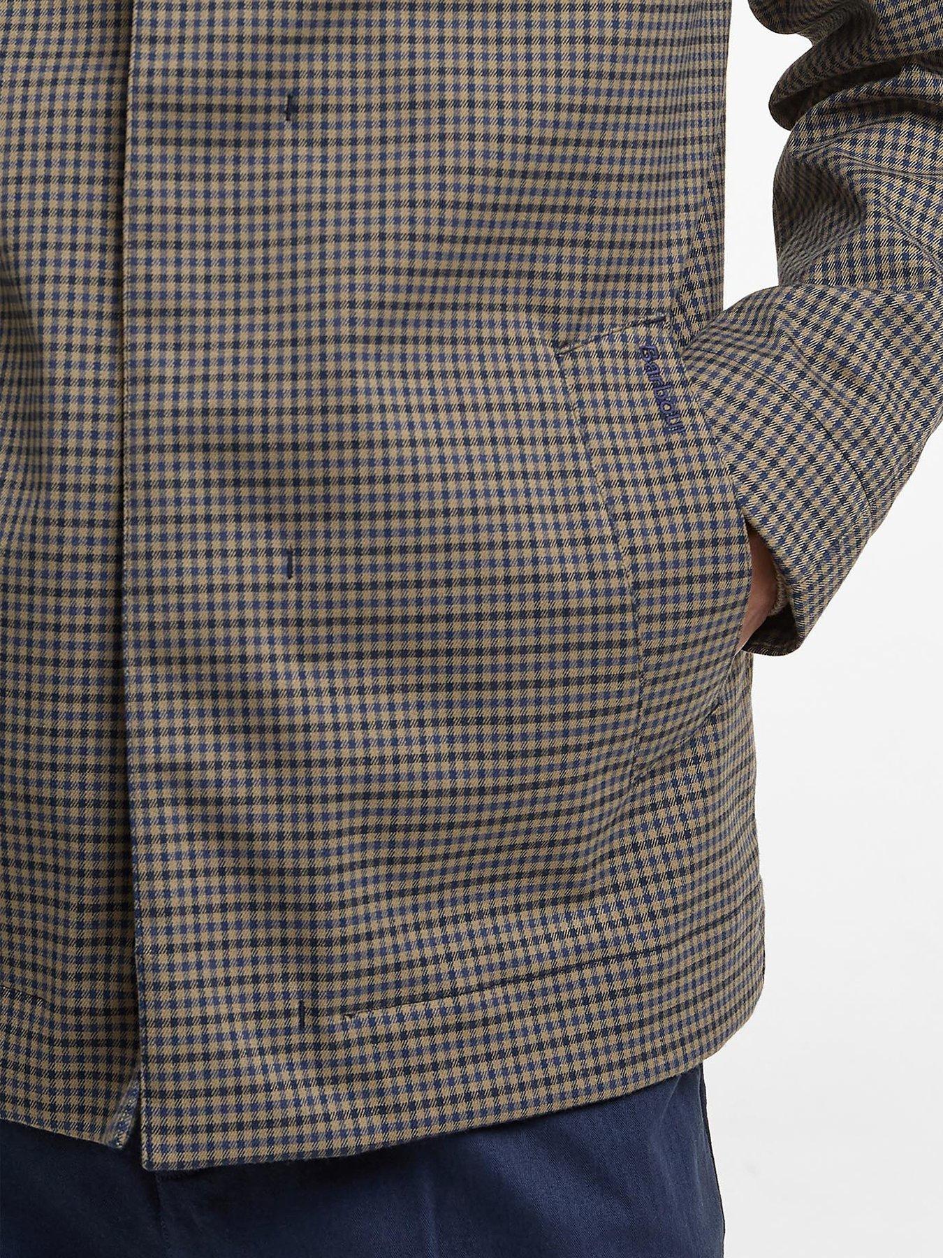 Image 6 of 6 of Barbour Check Short Lorden Showerproof Jacket - brown