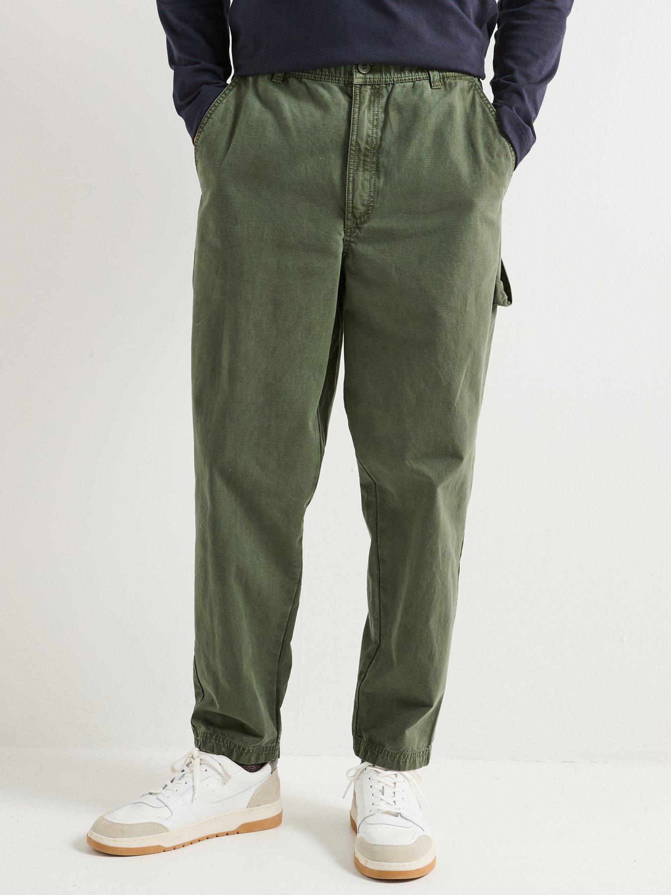 undefined Harton Relaxed Fit Slub Trousers-grey