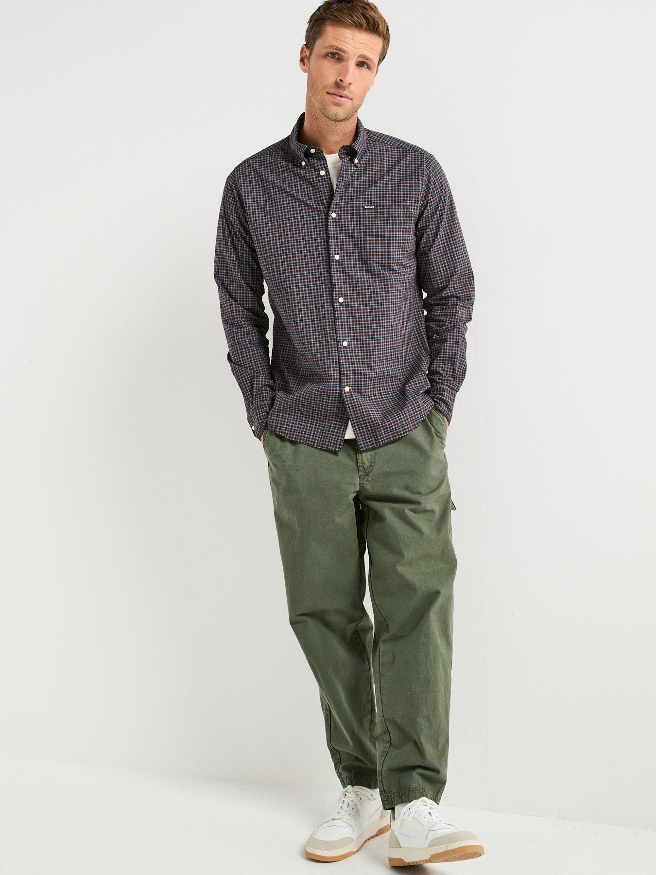 Image 3 of 6 of Barbour Lomond Long Sleeve Tailored Fit Tartan Shirt - Blue