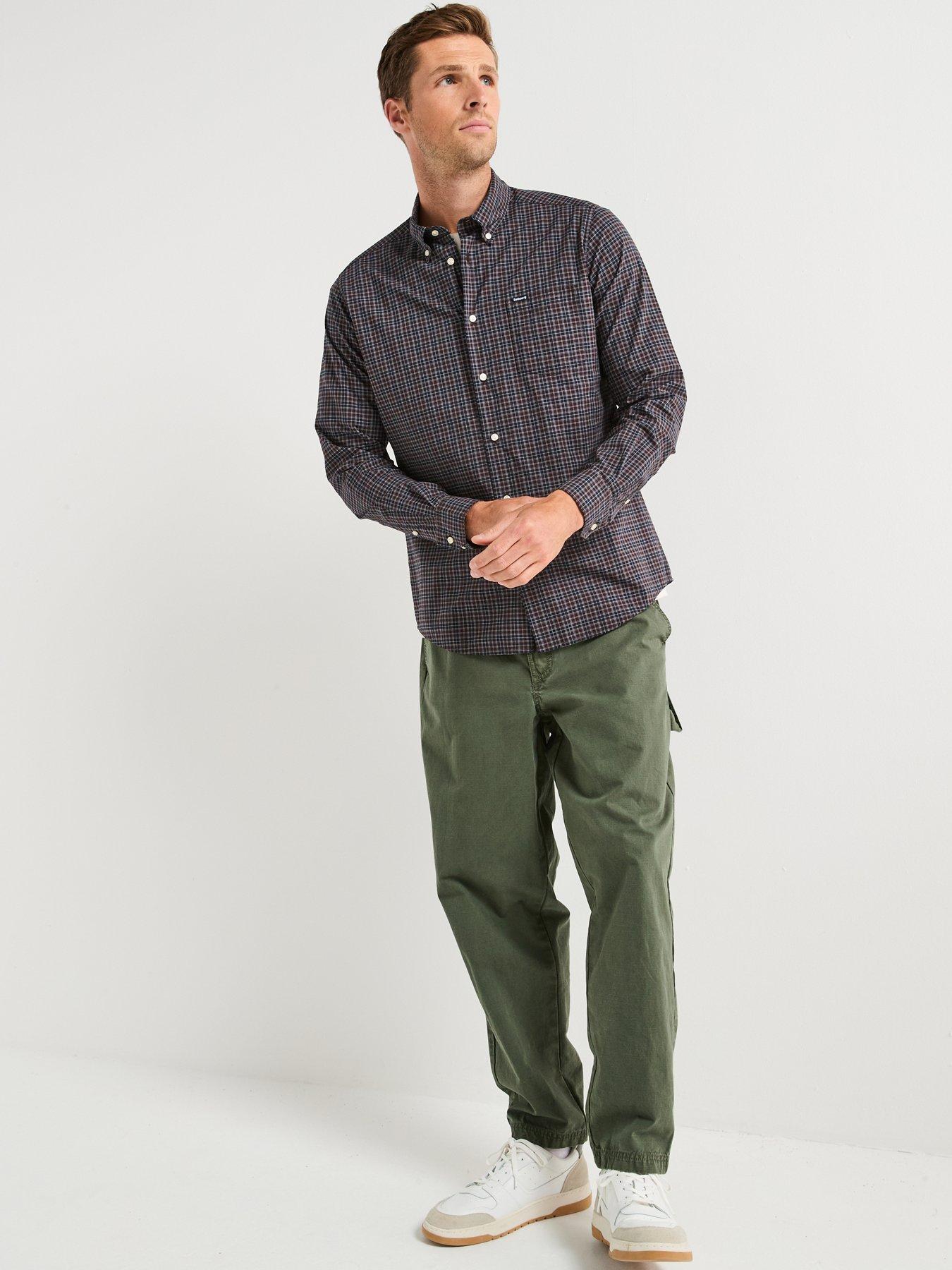 Image 6 of 6 of Barbour Lomond Long Sleeve Tailored Fit Tartan Shirt - Blue
