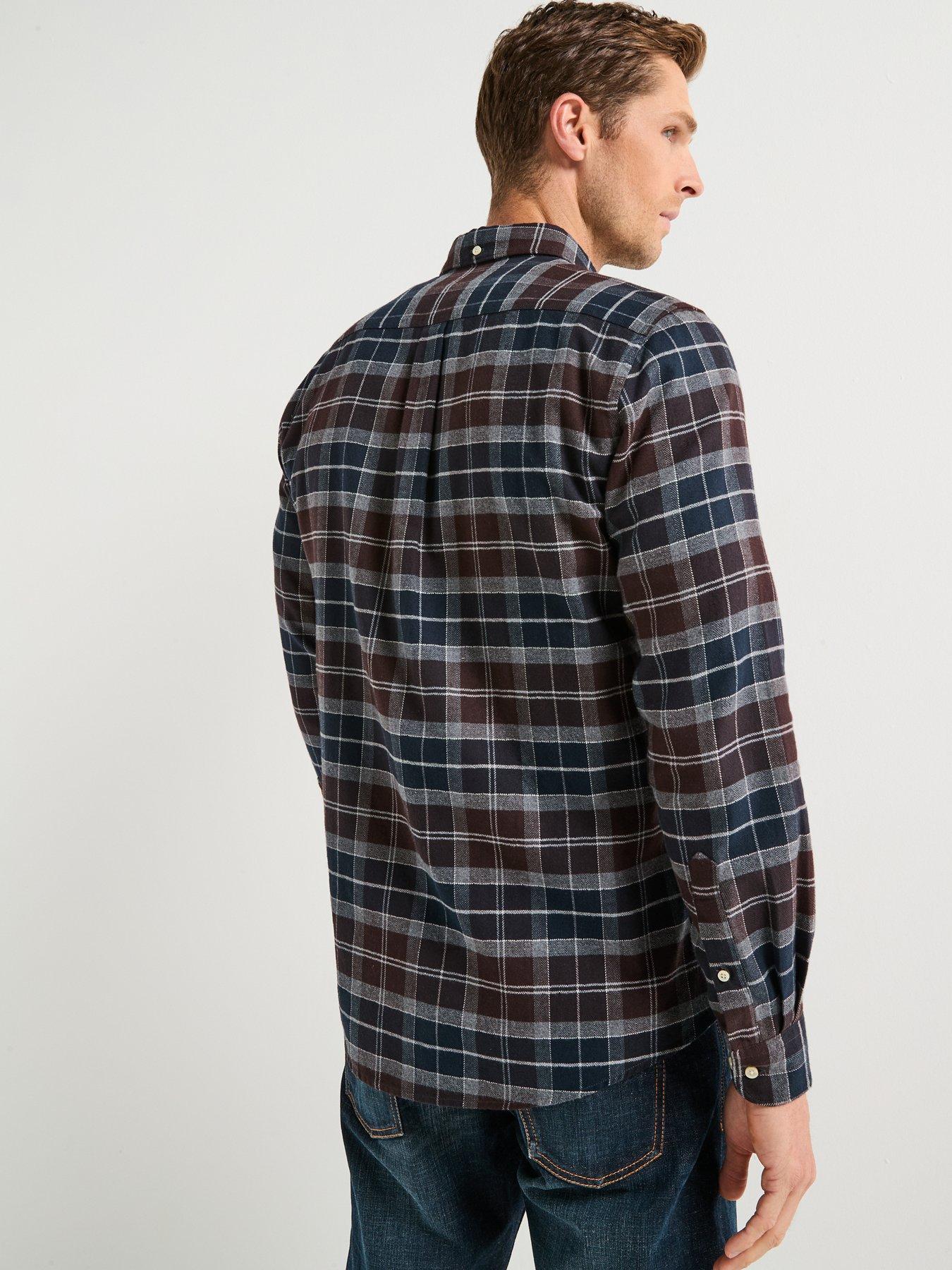  image of barbour-kyeloch-tailored-fit-tartan-shirt-black