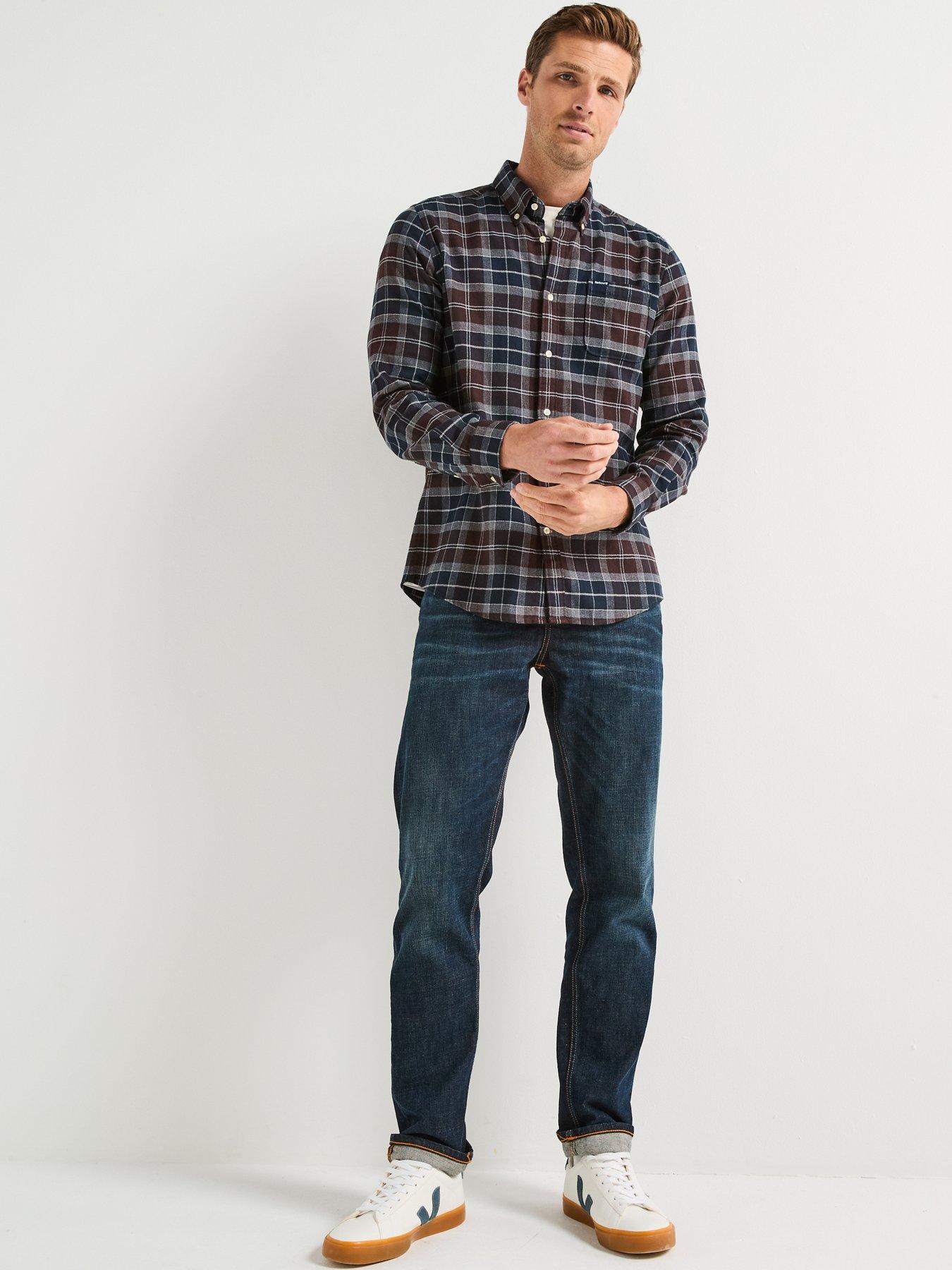  image of barbour-kyeloch-tailored-fit-tartan-shirt-black