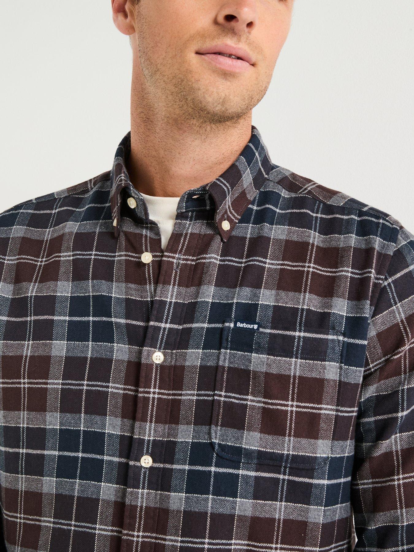  image of barbour-kyeloch-tailored-fit-tartan-shirt-black
