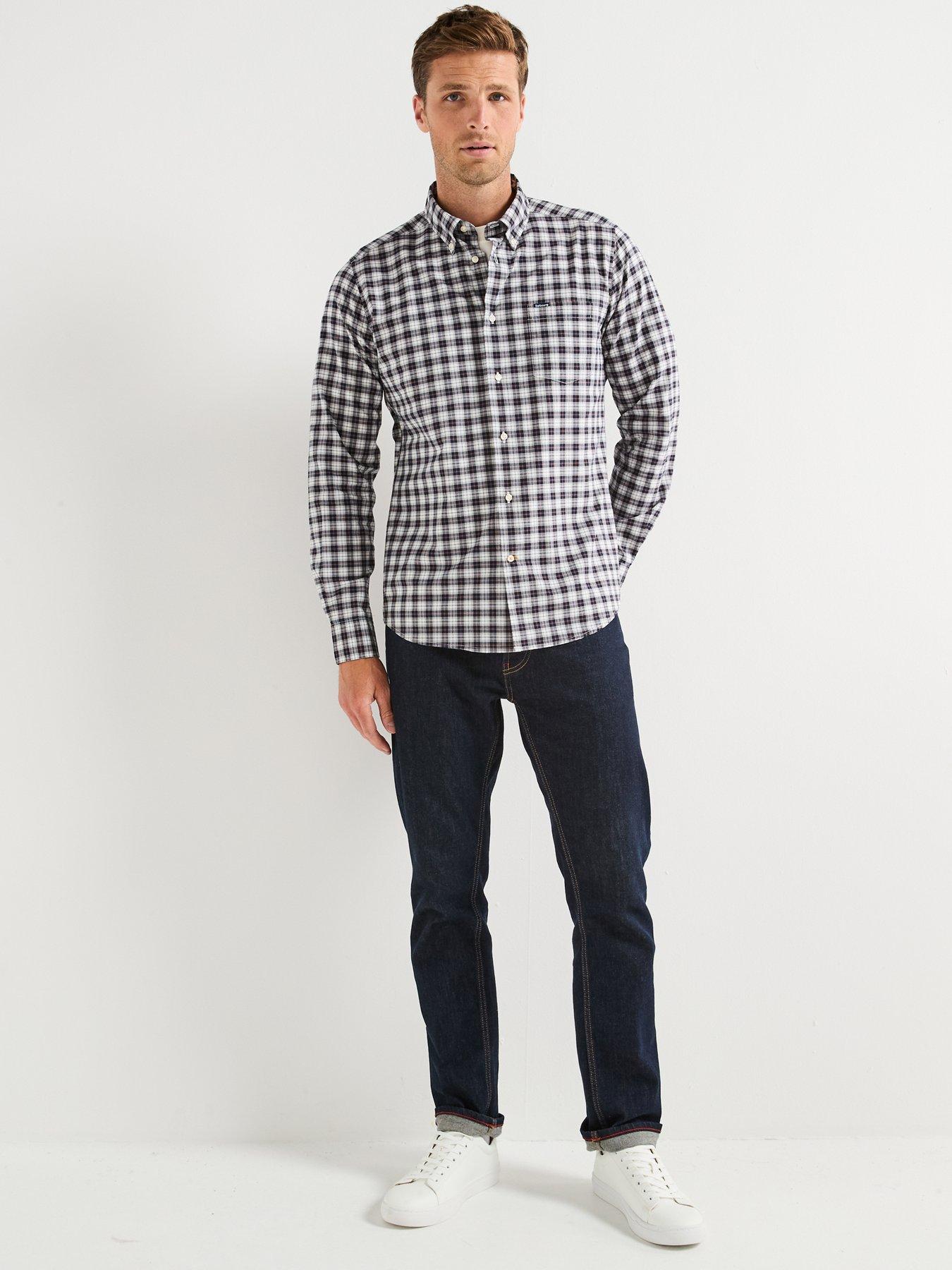 Image 6 of 6 of Barbour Lomond Long Sleeve Tailored Fit Tartan Shirt- Black