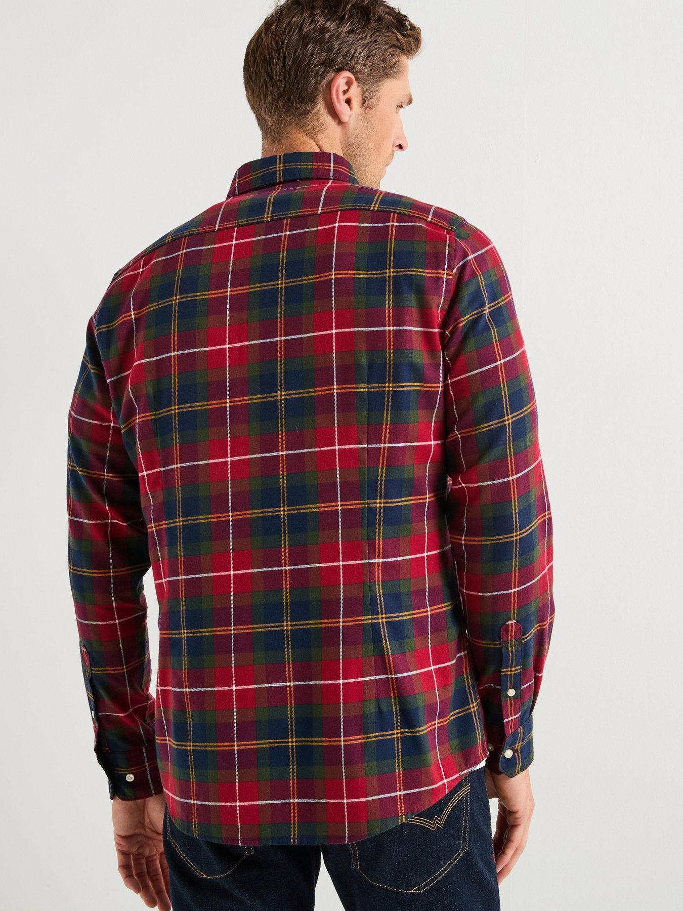 Image 2 of 6 of Barbour Fortrose Tailored Fit Tartan Shirt- Red