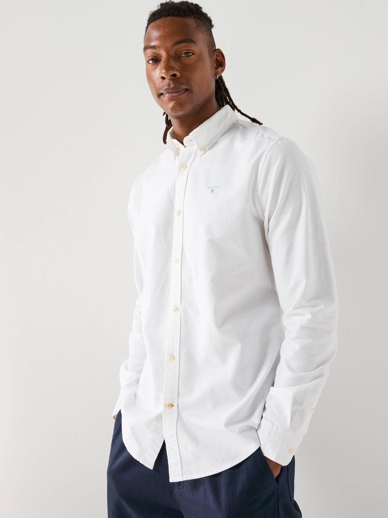 Image 1 of 5 of Barbour Oxtown Tailored Fit Oxford Shirt - White