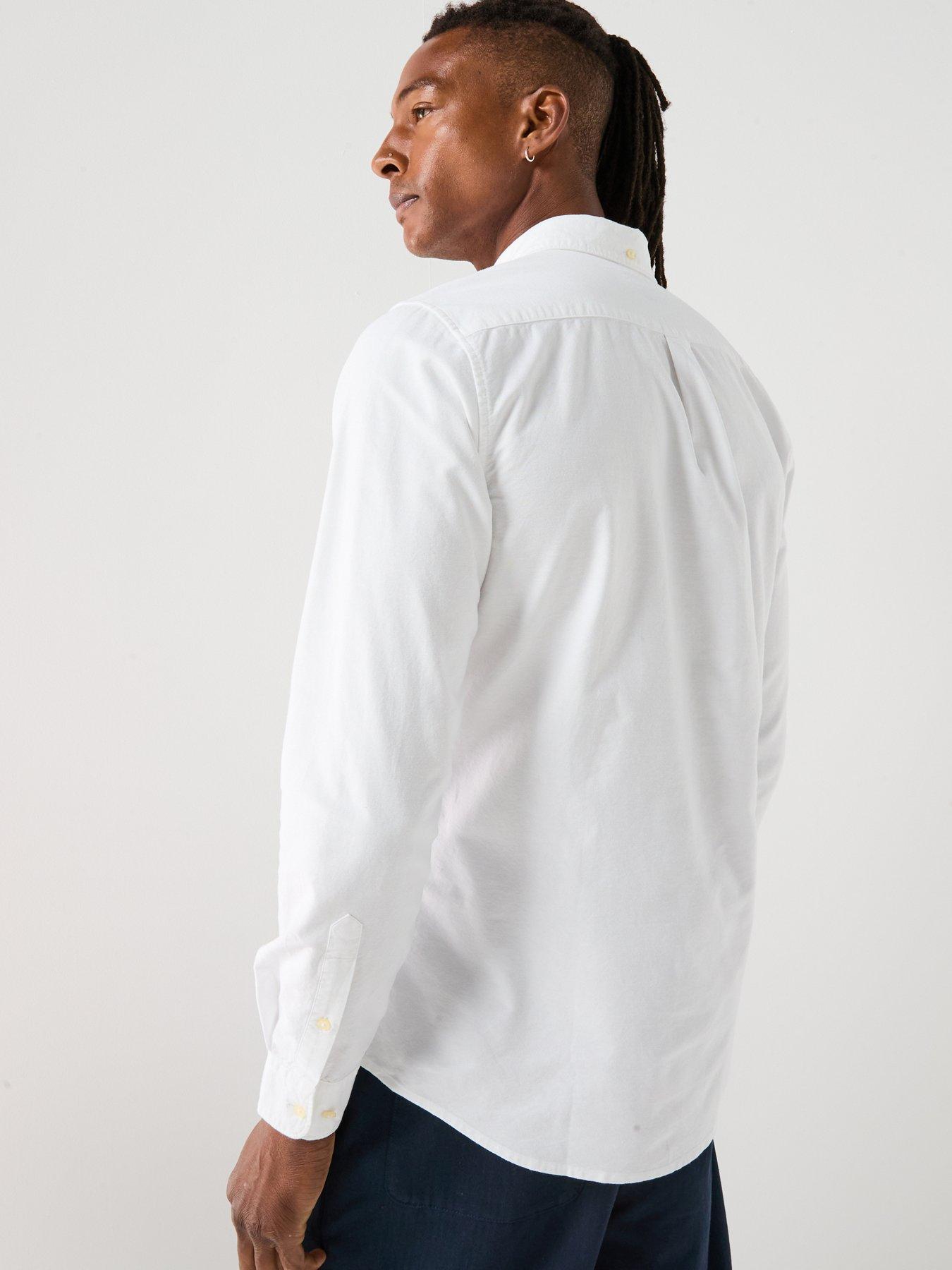 Image 2 of 5 of Barbour Oxtown Tailored Fit Oxford Shirt - White