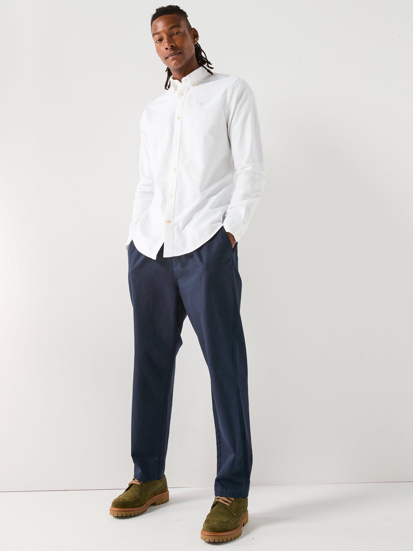 Image 3 of 5 of Barbour Oxtown Tailored Fit Oxford Shirt - White