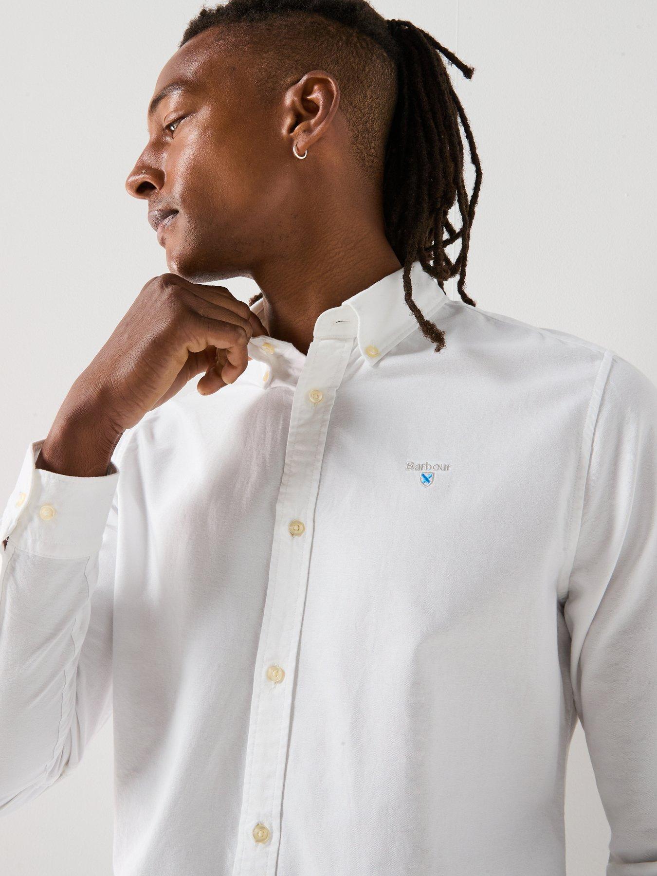 Image 5 of 5 of Barbour Oxtown Tailored Fit Oxford Shirt - White