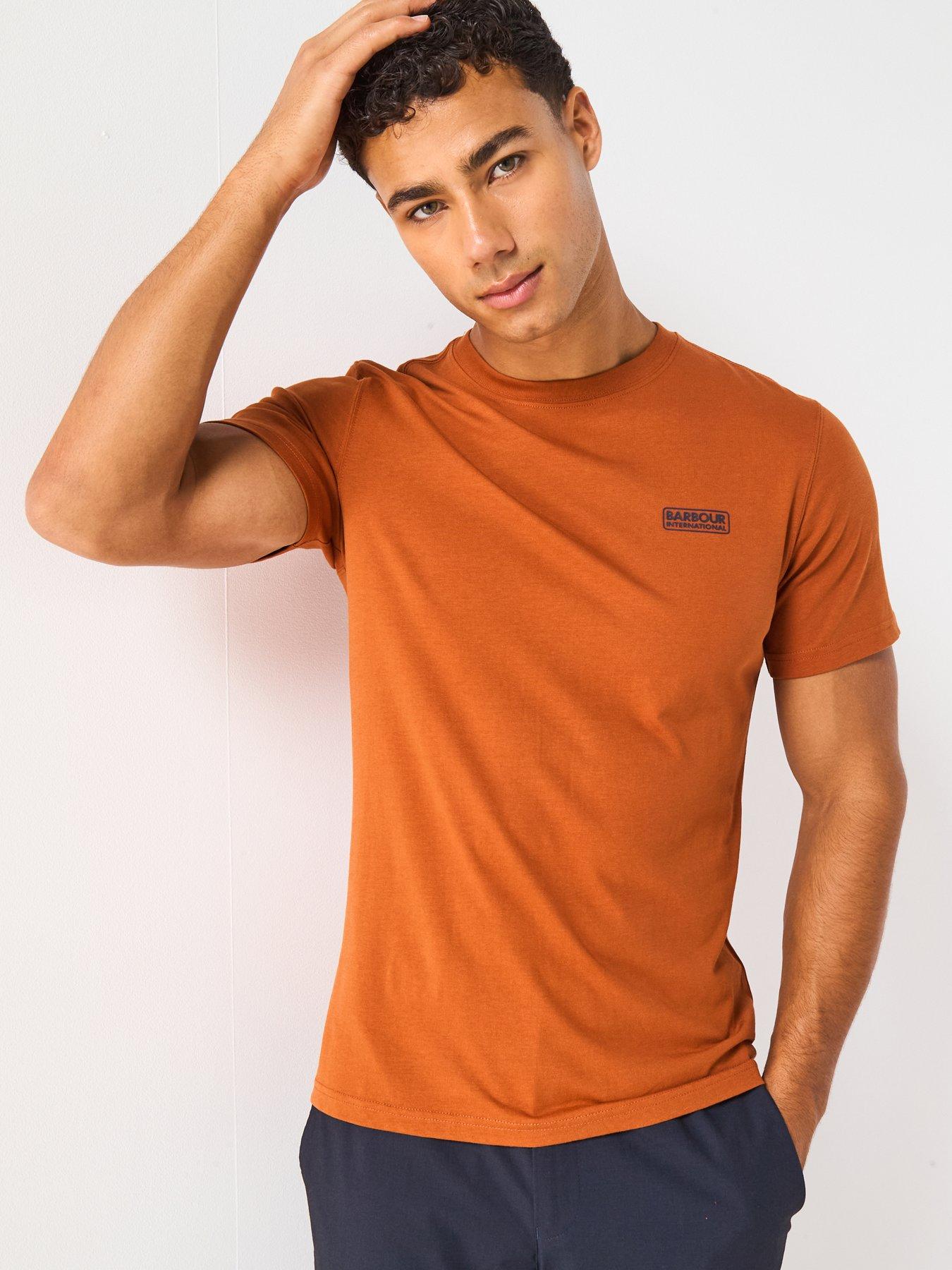 barbour-international-small-logo-short-sleeve-t-shirt--dark-orange
