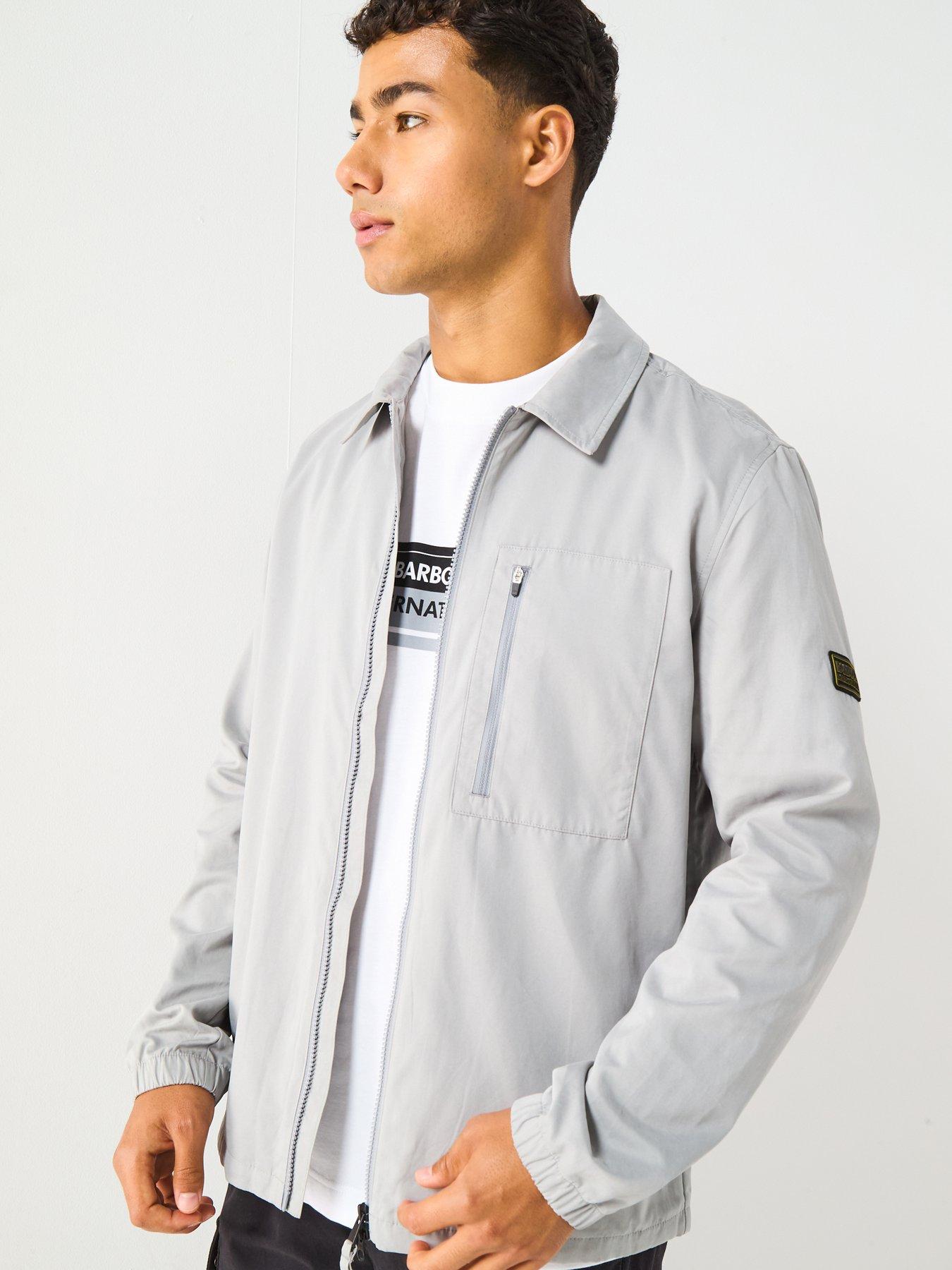 Image 5 of 6 of Barbour International Coil Nylon Overshirt- Grey
