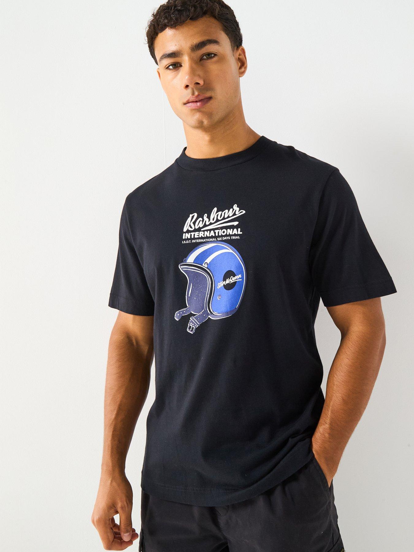 undefined Steve McQueen Relaxed Vecton Graphic T-Shirt- Black