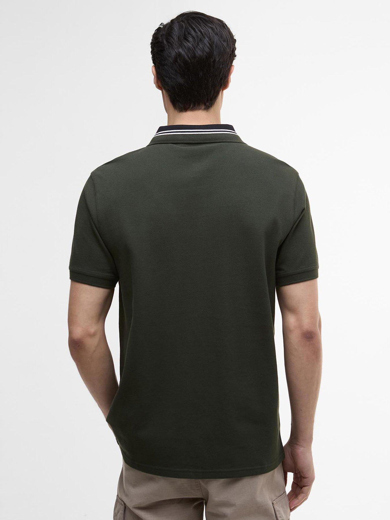 Image 2 of 6 of Barbour International Bruce Tipped Polo Shirt- Dark Green
