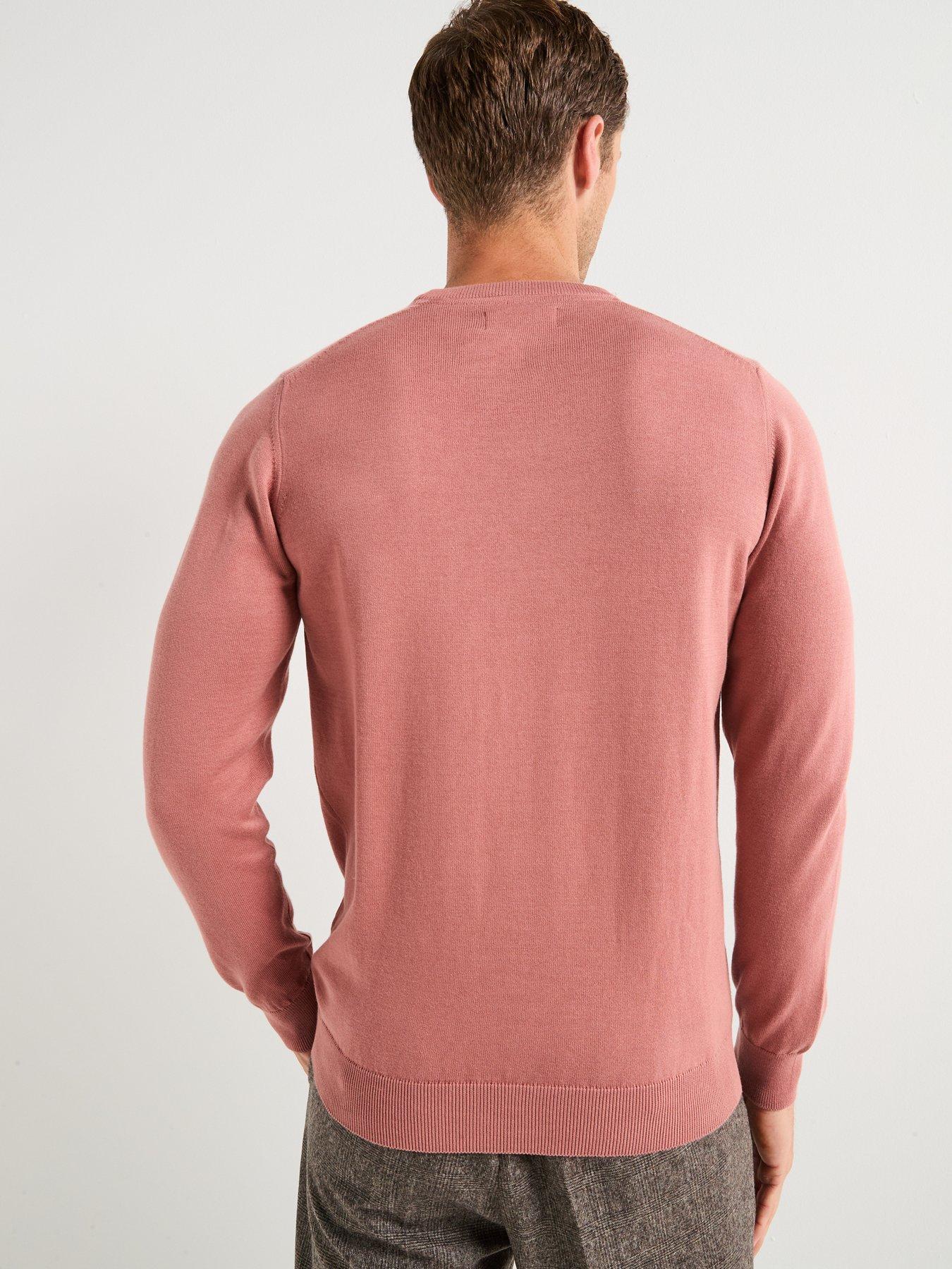 Image 2 of 6 of Barbour Pima Cotton Crew Knitted Jumper - Pink