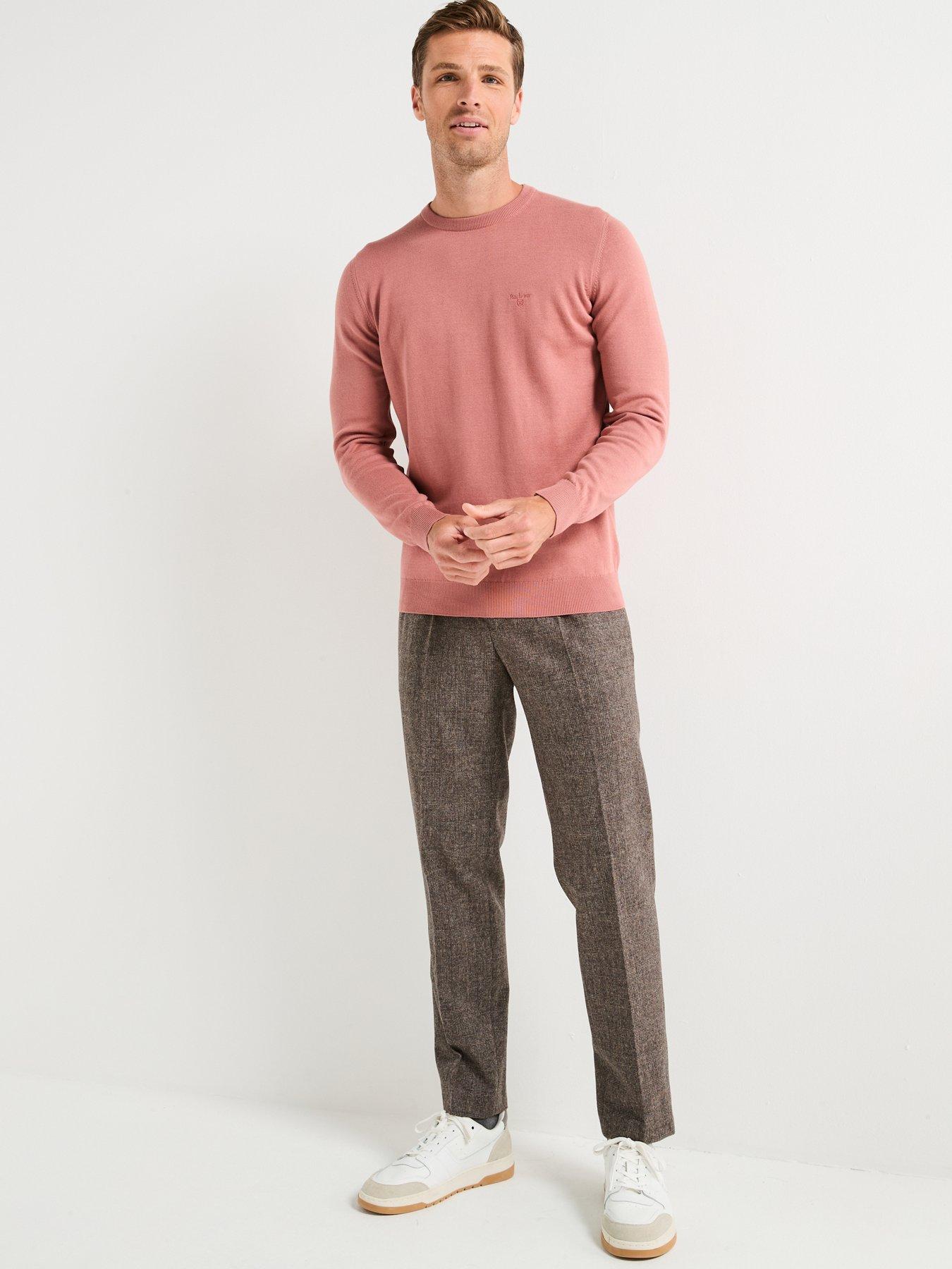 Image 3 of 6 of Barbour Pima Cotton Crew Knitted Jumper - Pink