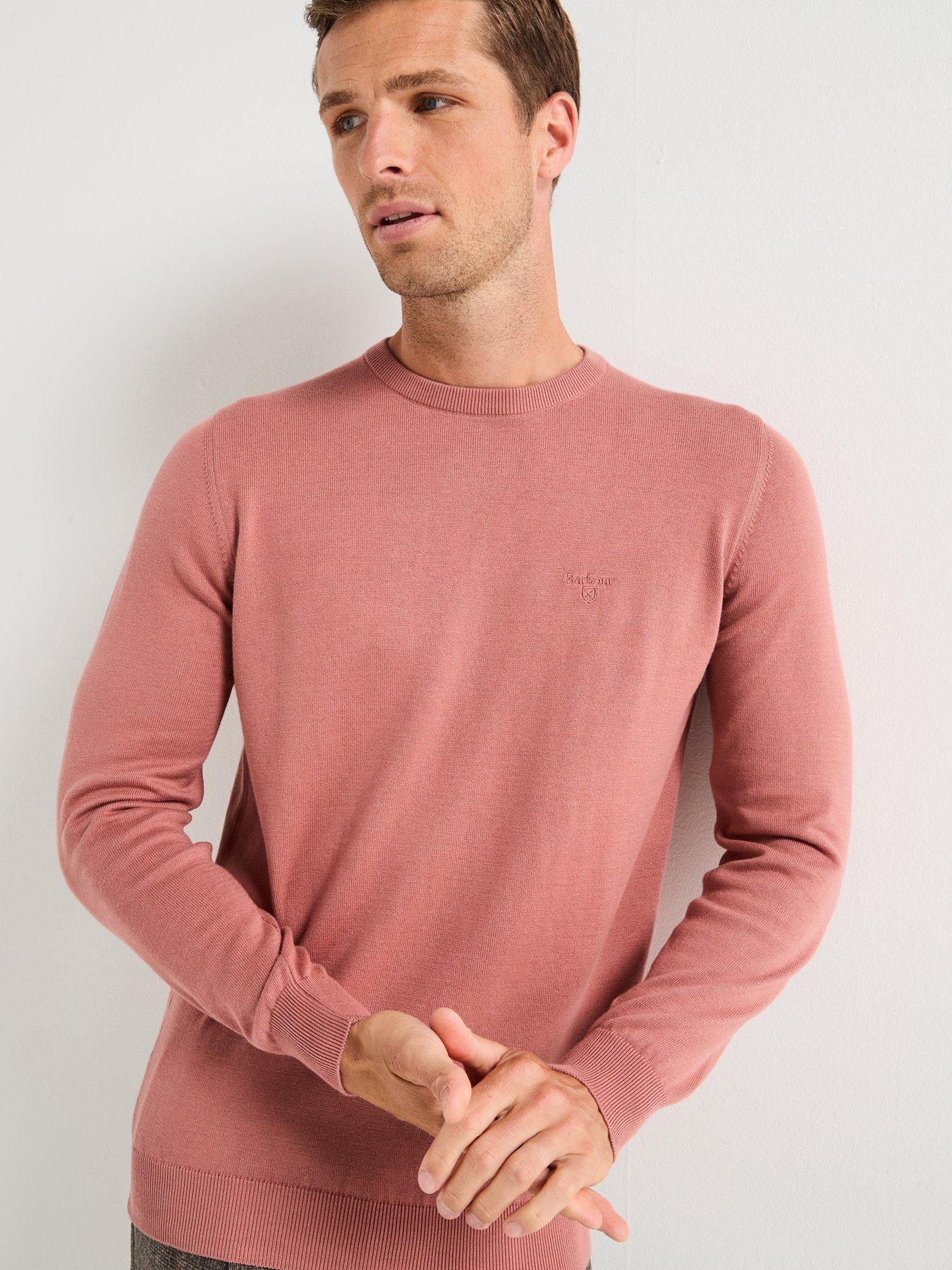 Image 4 of 6 of Barbour Pima Cotton Crew Knitted Jumper - Pink