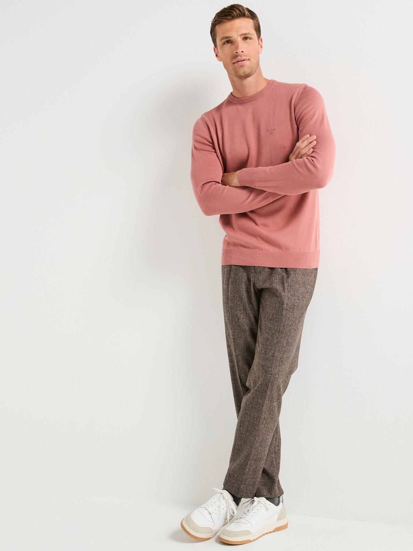 Image 5 of 6 of Barbour Pima Cotton Crew Knitted Jumper - Pink