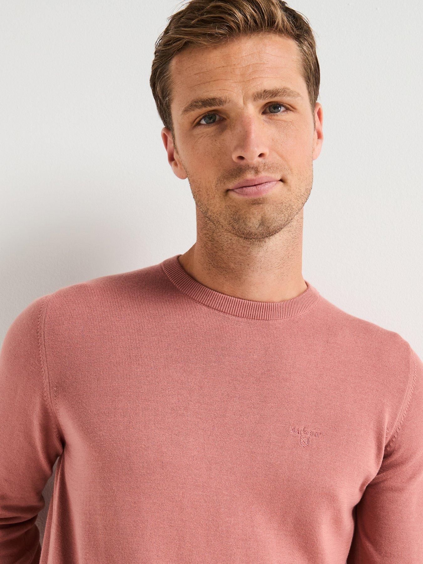 Image 6 of 6 of Barbour Pima Cotton Crew Knitted Jumper - Pink