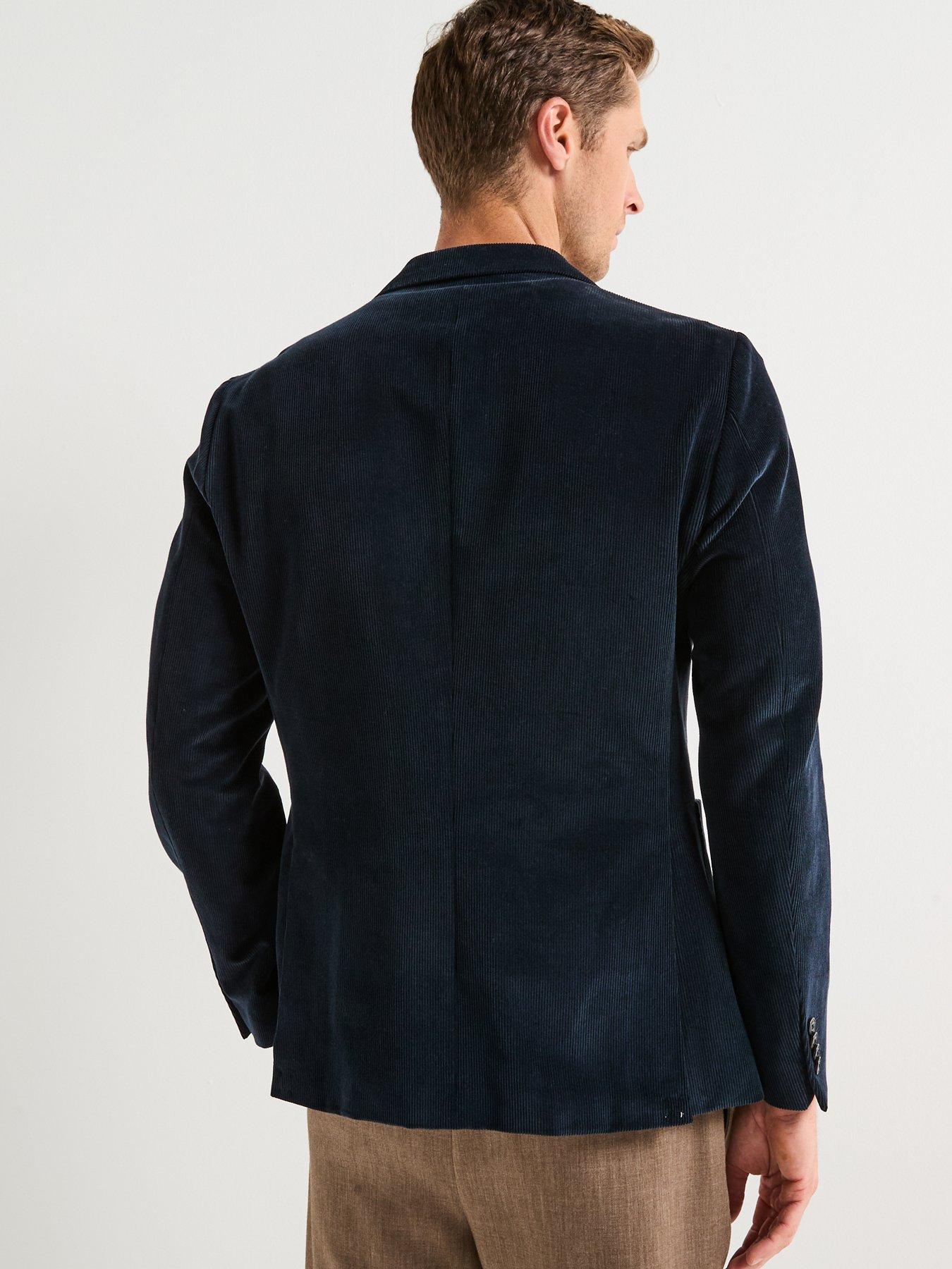 Image 2 of 6 of Barbour Wallington Single Breasted Cord Blazer - Navy
