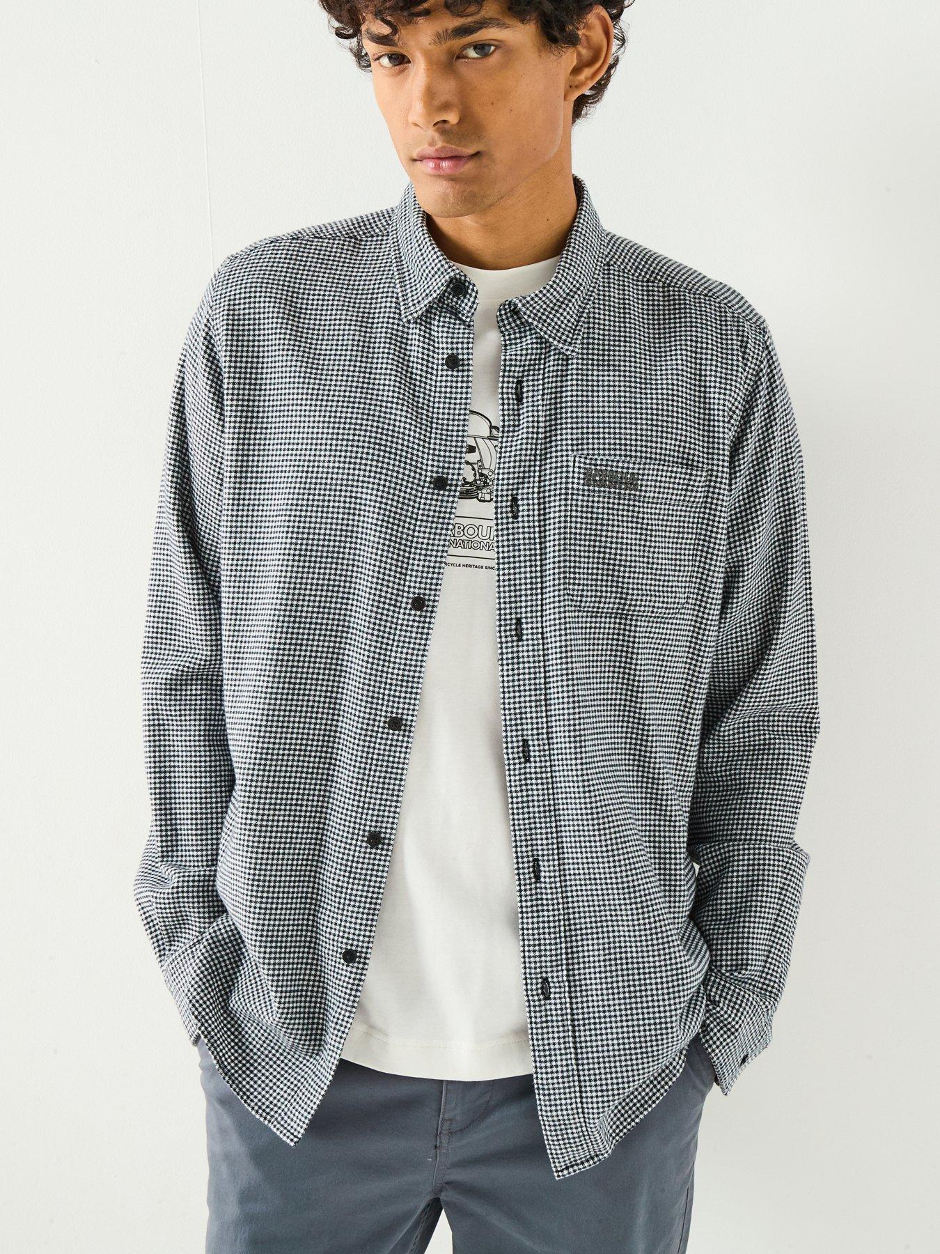 undefined Watson Houndstooth Shirt - Black
