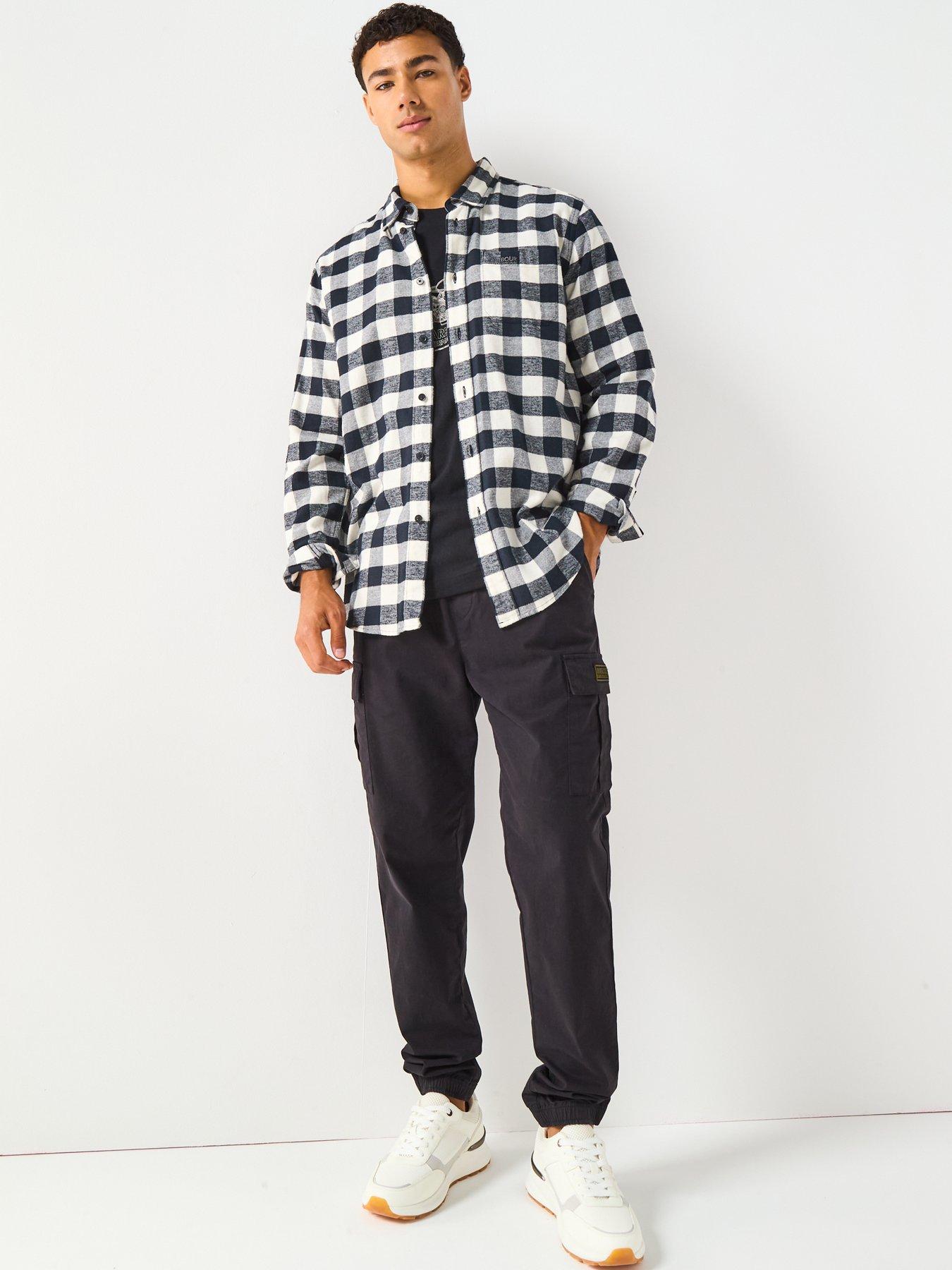  image of barbour-international-blackstreak-check-shirt--black