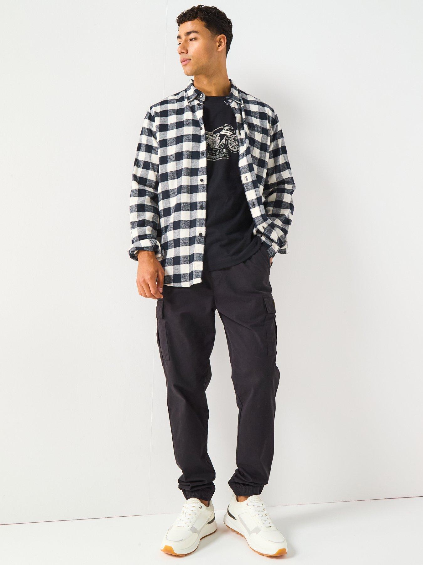  image of barbour-international-blackstreak-check-shirt--black