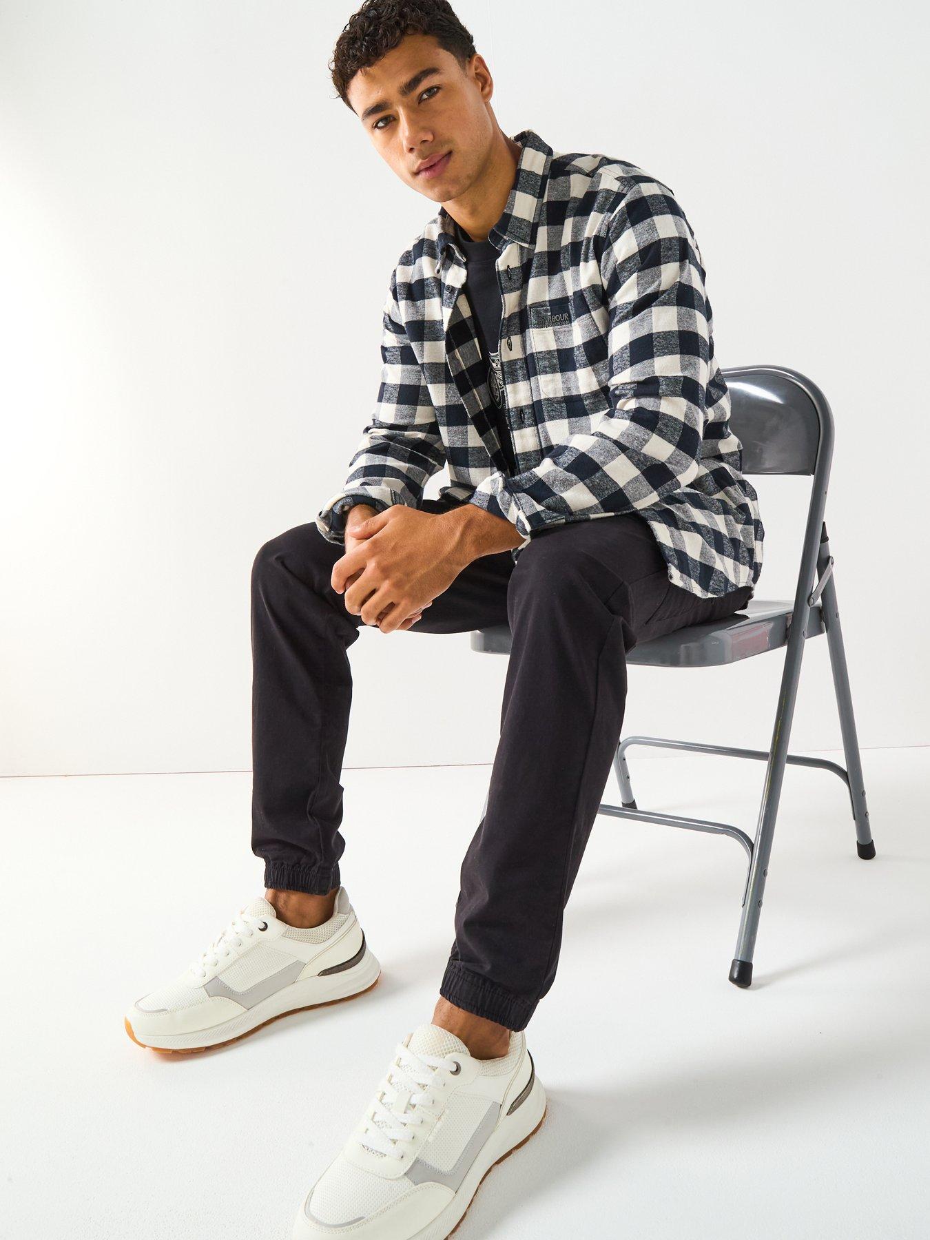  image of barbour-international-blackstreak-check-shirt--black