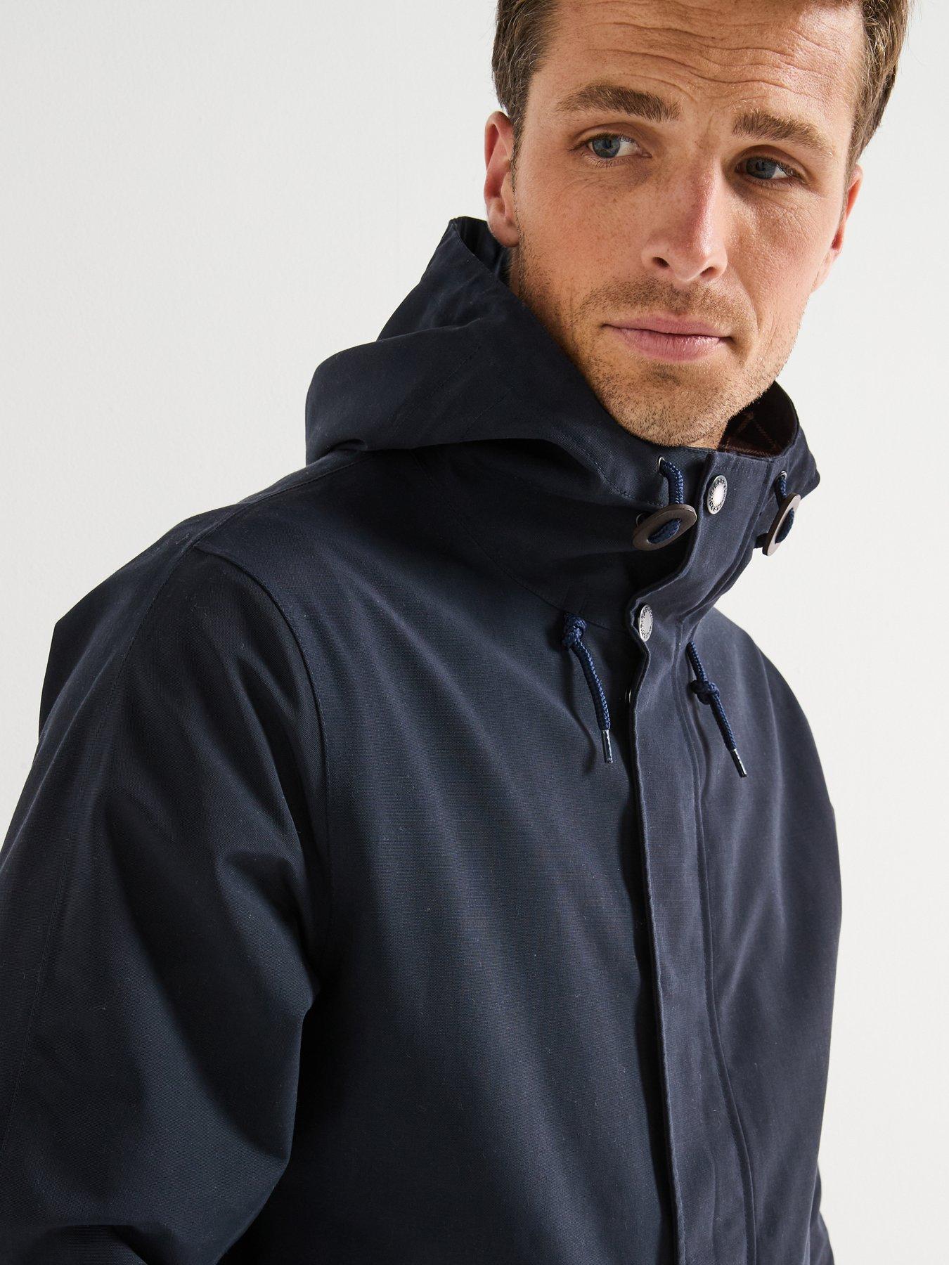  image of barbour-hooded-lorden-waterproof-macintosh-rain-coat-navy