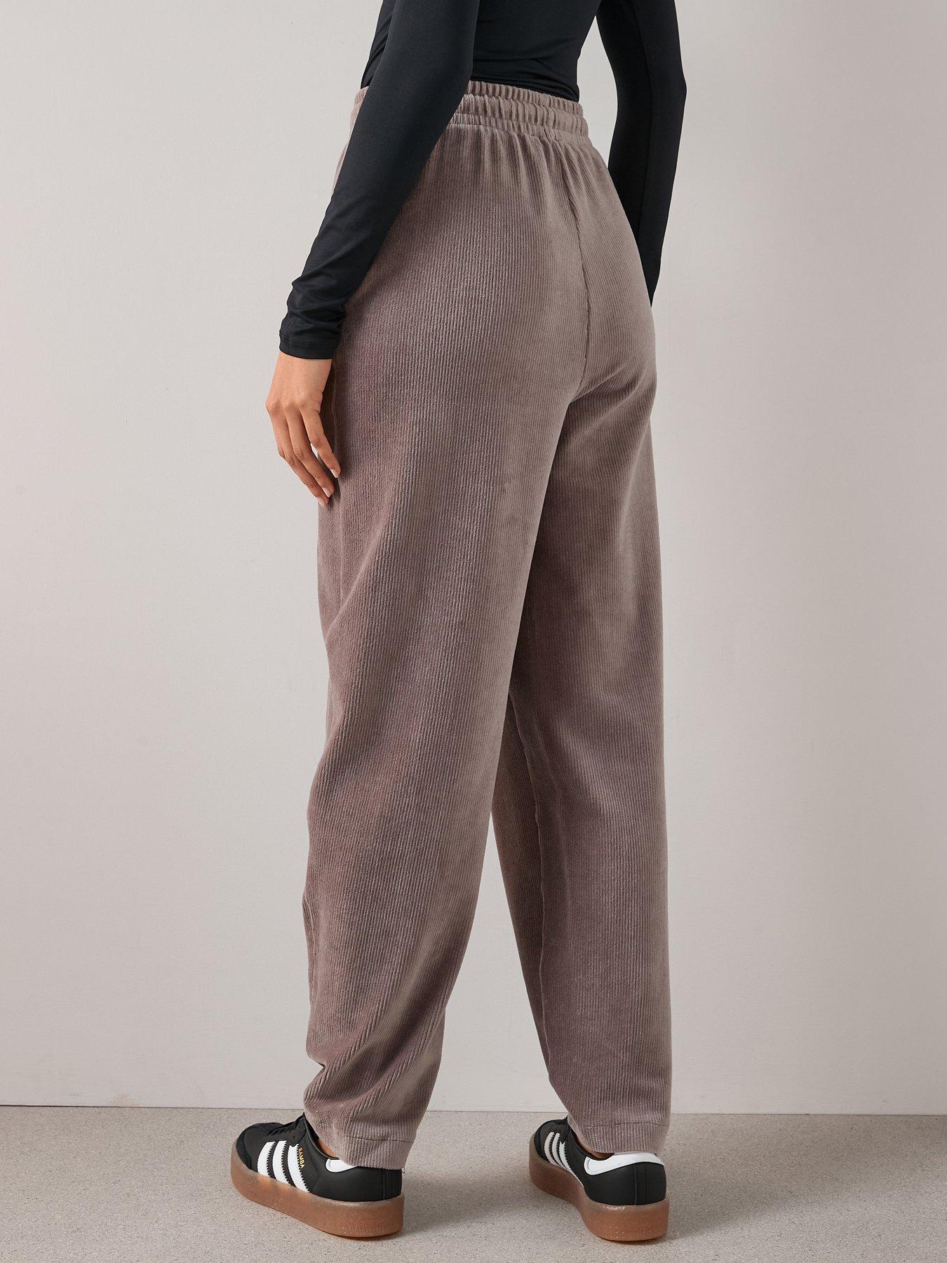 Image 2 of 6 of The Very Collection Barrel Cord Trousers - Grey
