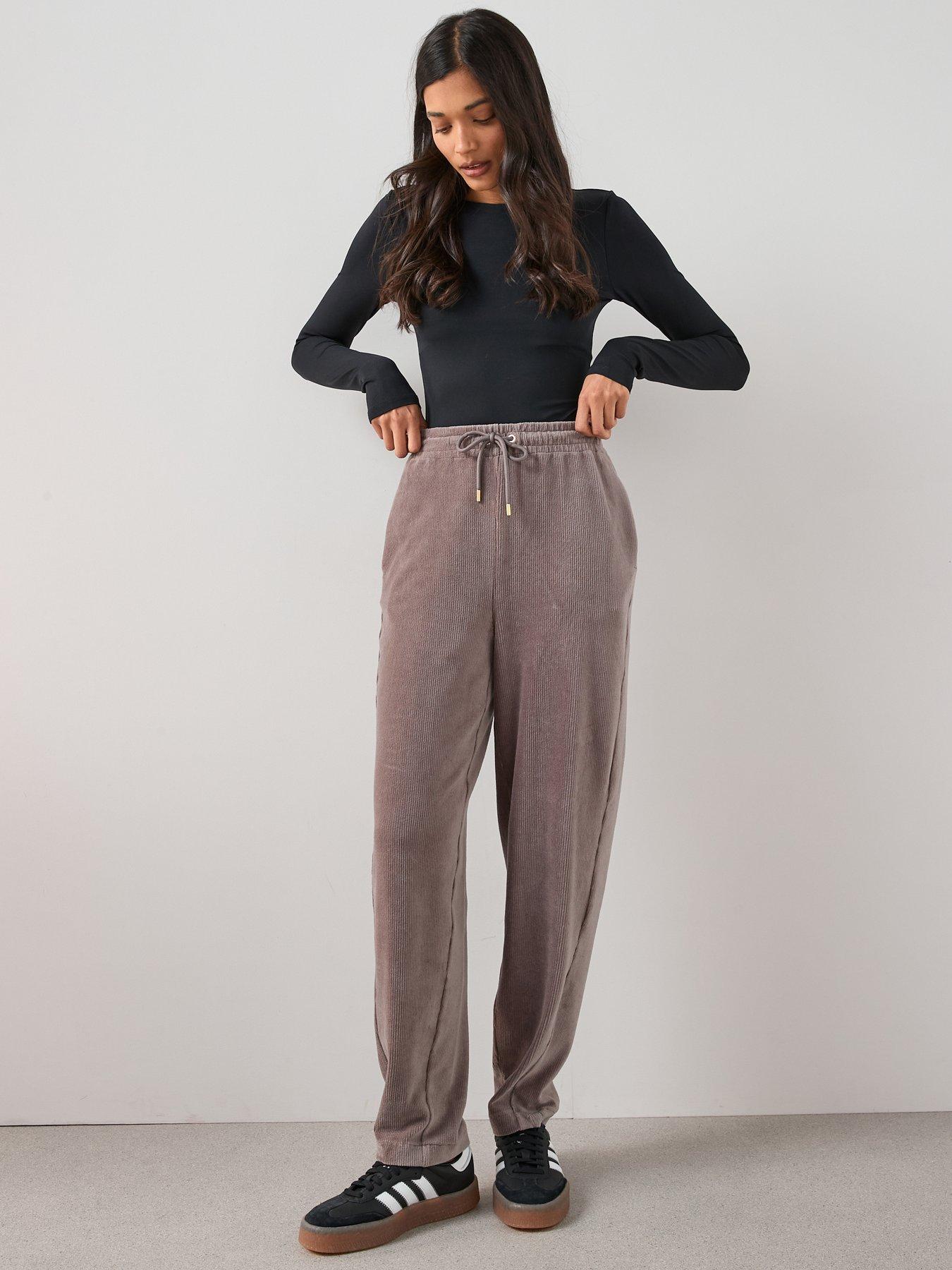 Image 5 of 6 of The Very Collection Barrel Cord Trousers - Grey
