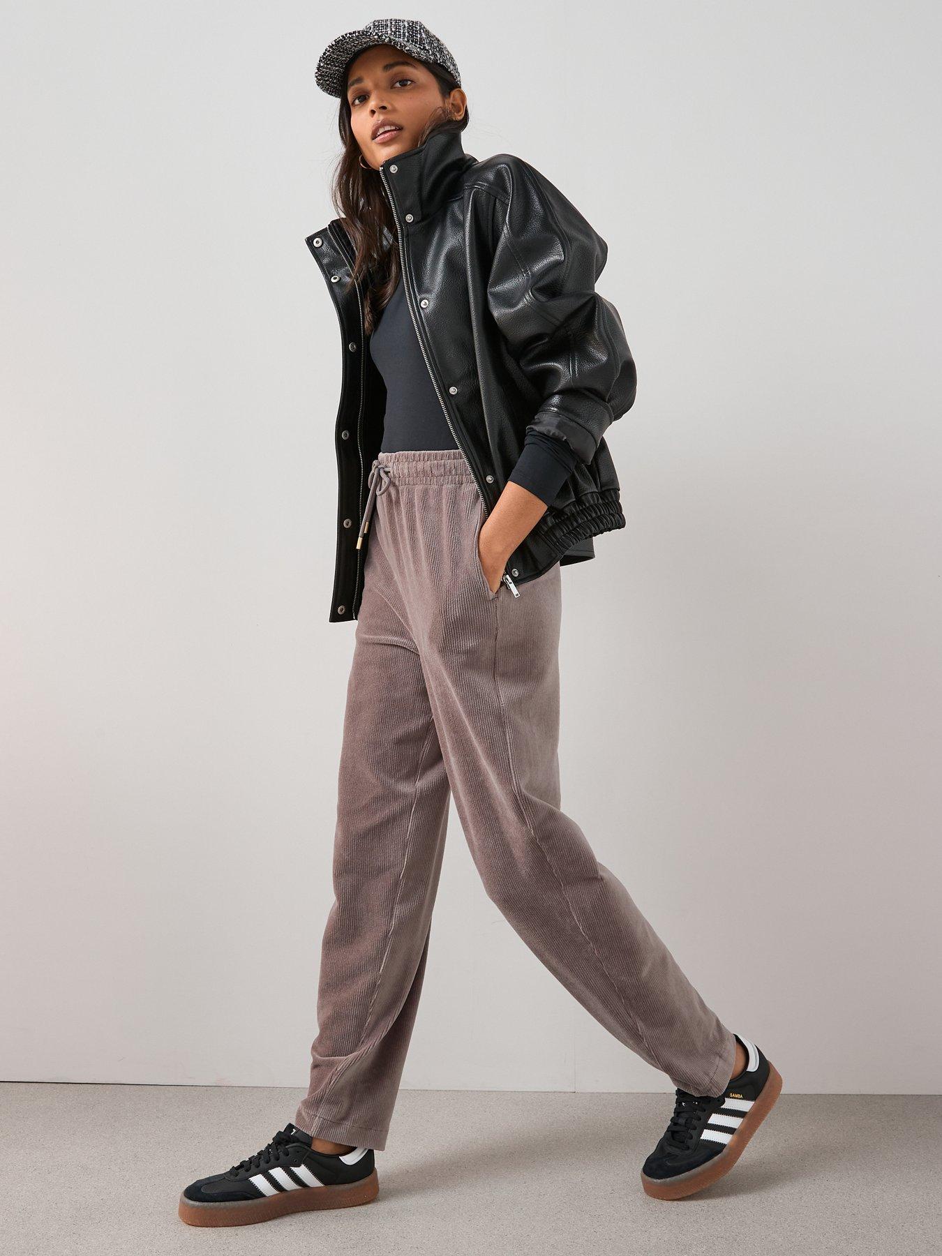 Image 6 of 6 of The Very Collection Barrel Cord Trousers - Grey