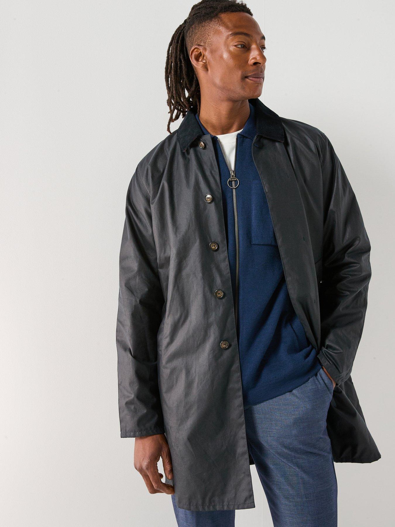 Barbour Lorden Wax Macintosh Mac Jacket - Navy | Littlewoods