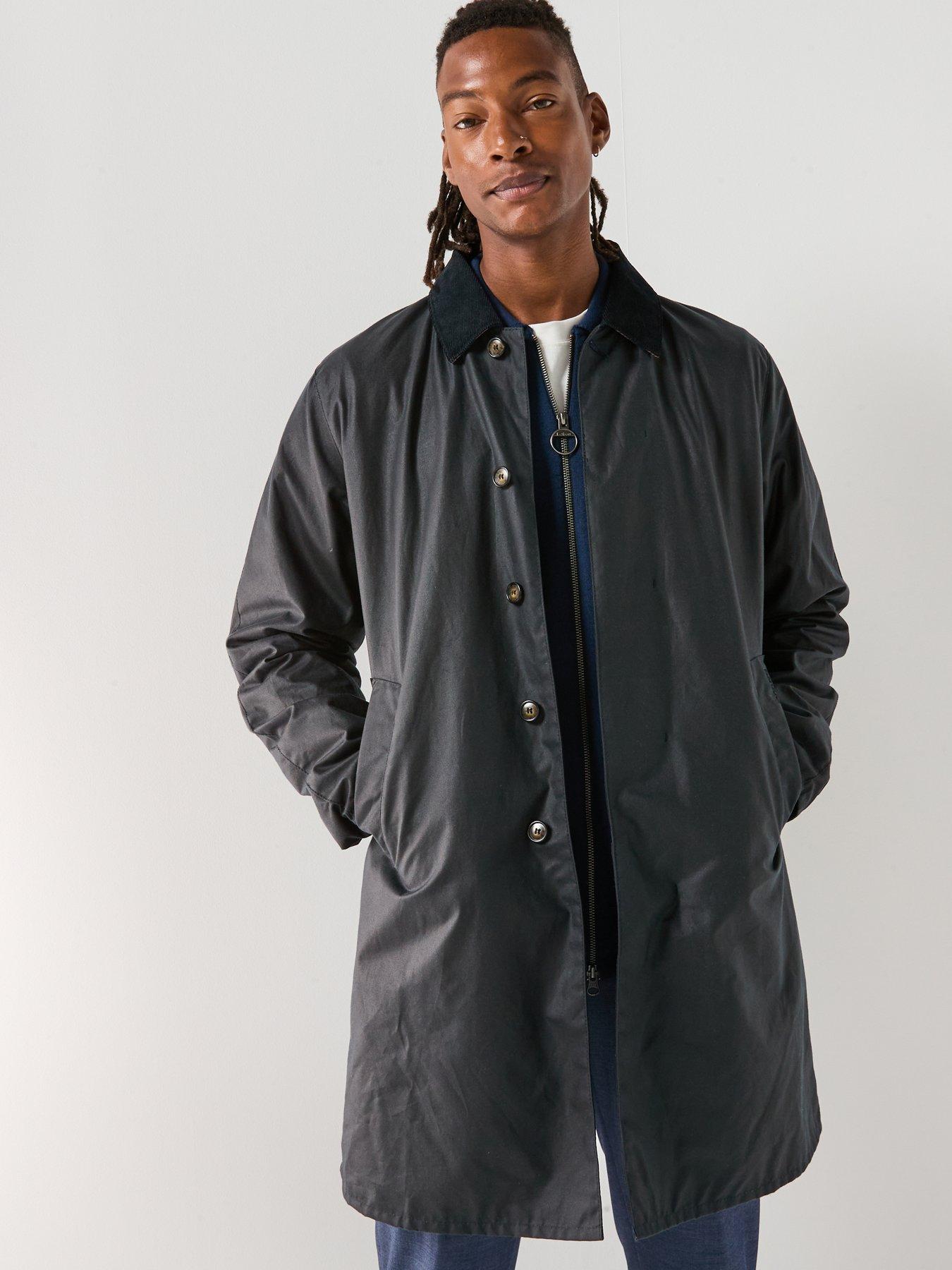 Barbour Lorden Wax Macintosh Mac Jacket - Navy | Littlewoods