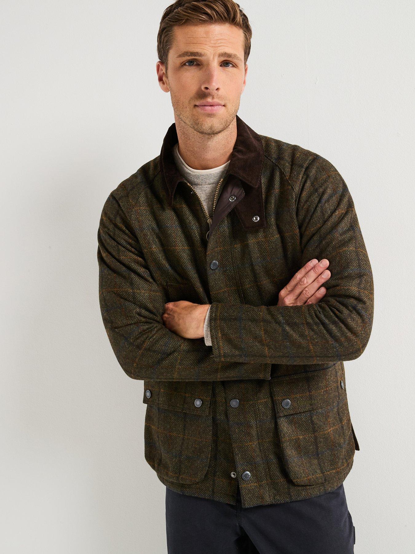 Barbour Bedale Check Wool Jacket - Brown