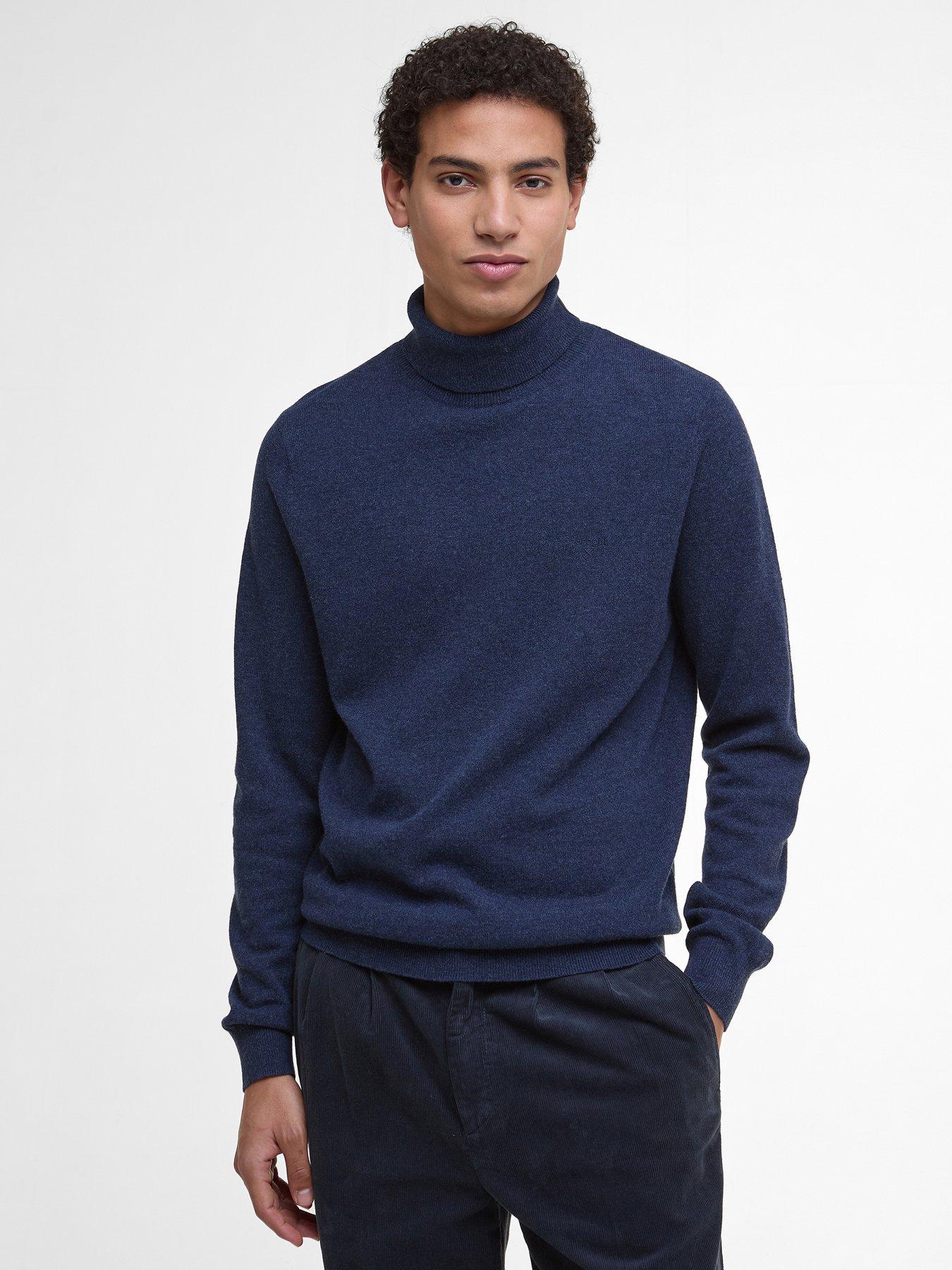 undefined Hector Roll Neck Knitted Jumper - Navy