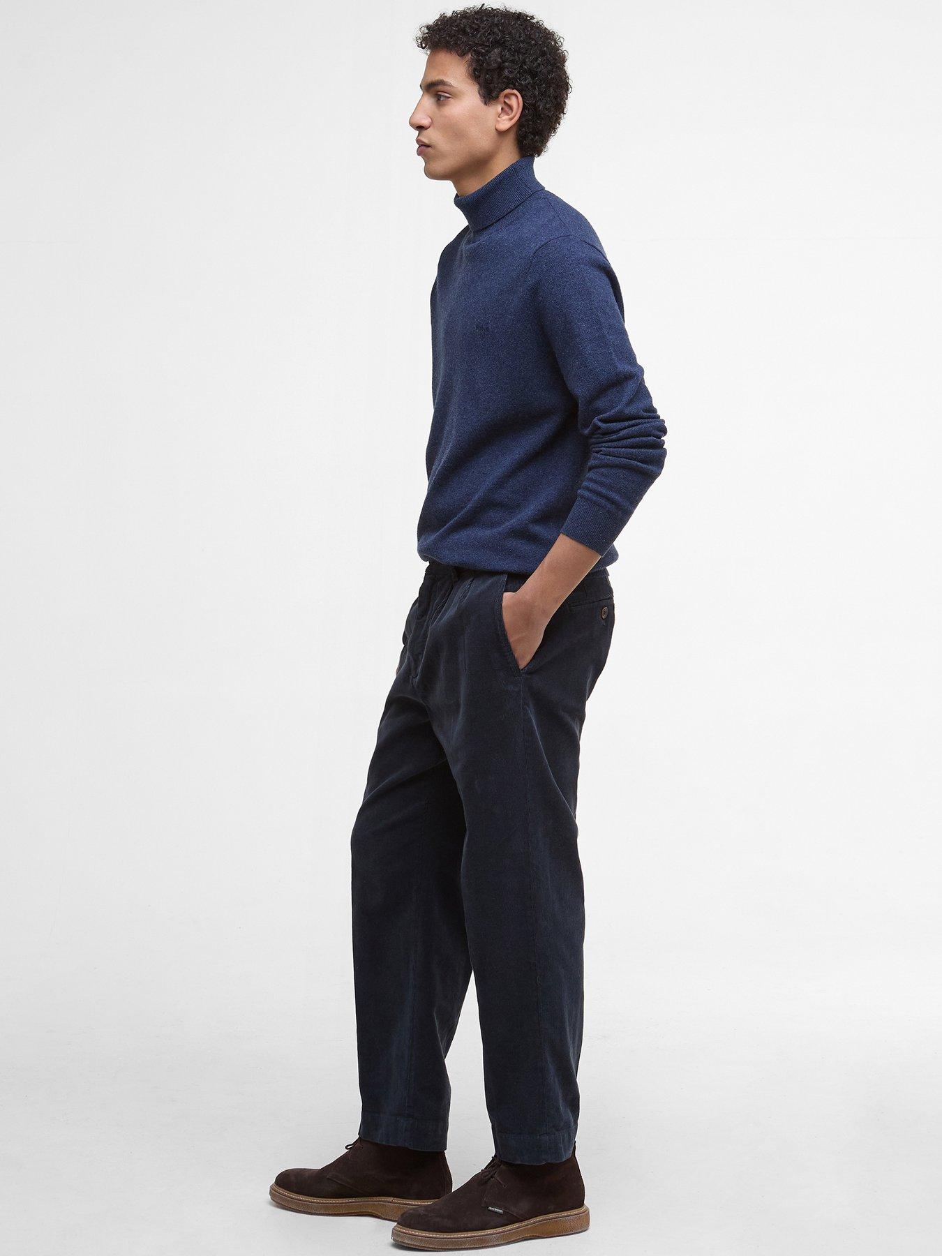 Image 3 of 6 of Barbour Hector Roll Neck Knitted Jumper - Navy