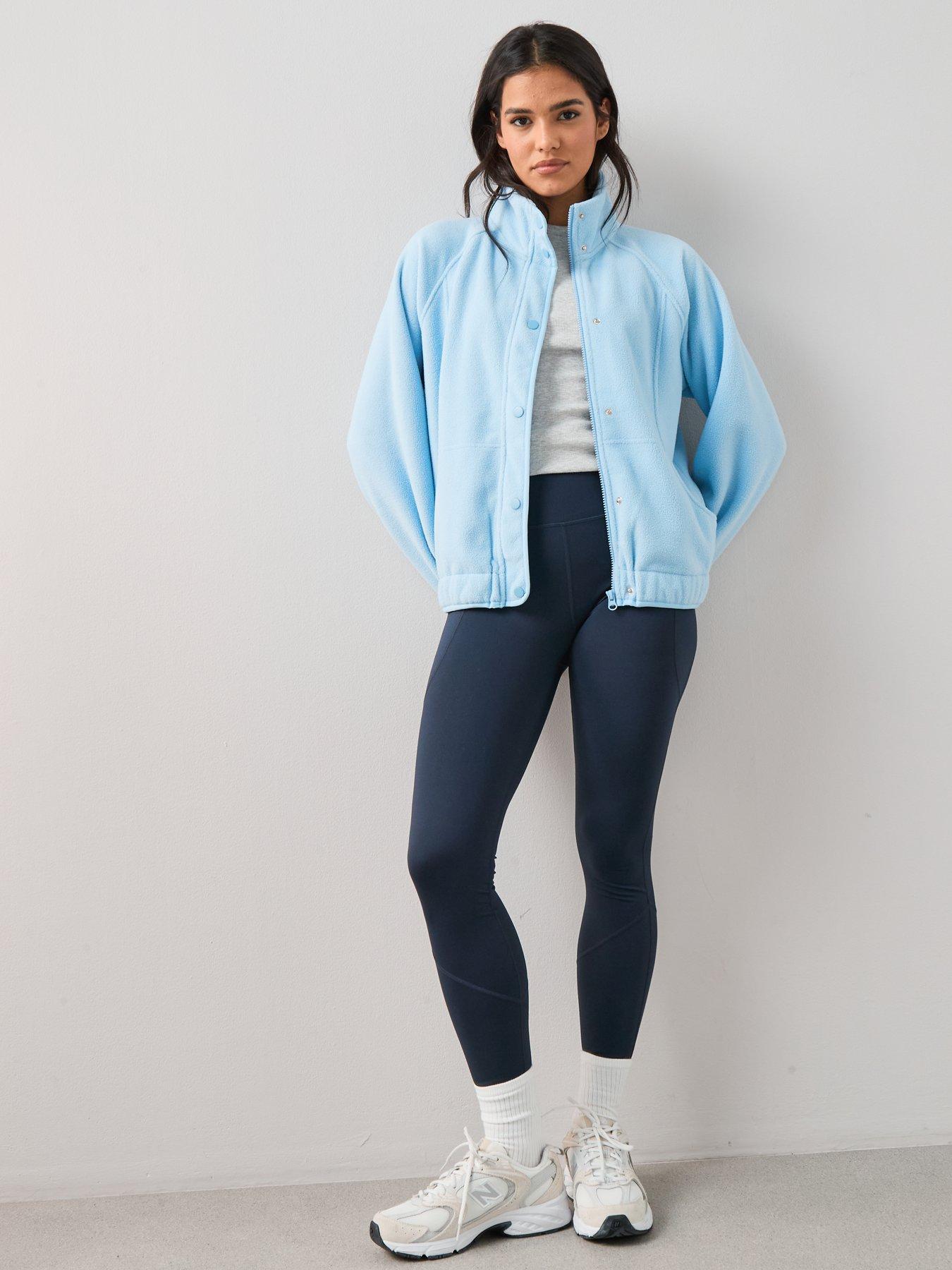 Image 3 of 7 of The Very Collection Fleece Button Through Jacket - Blue