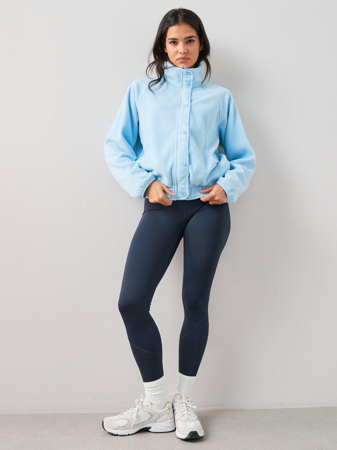 Image 4 of 7 of The Very Collection Fleece Button Through Jacket - Blue
