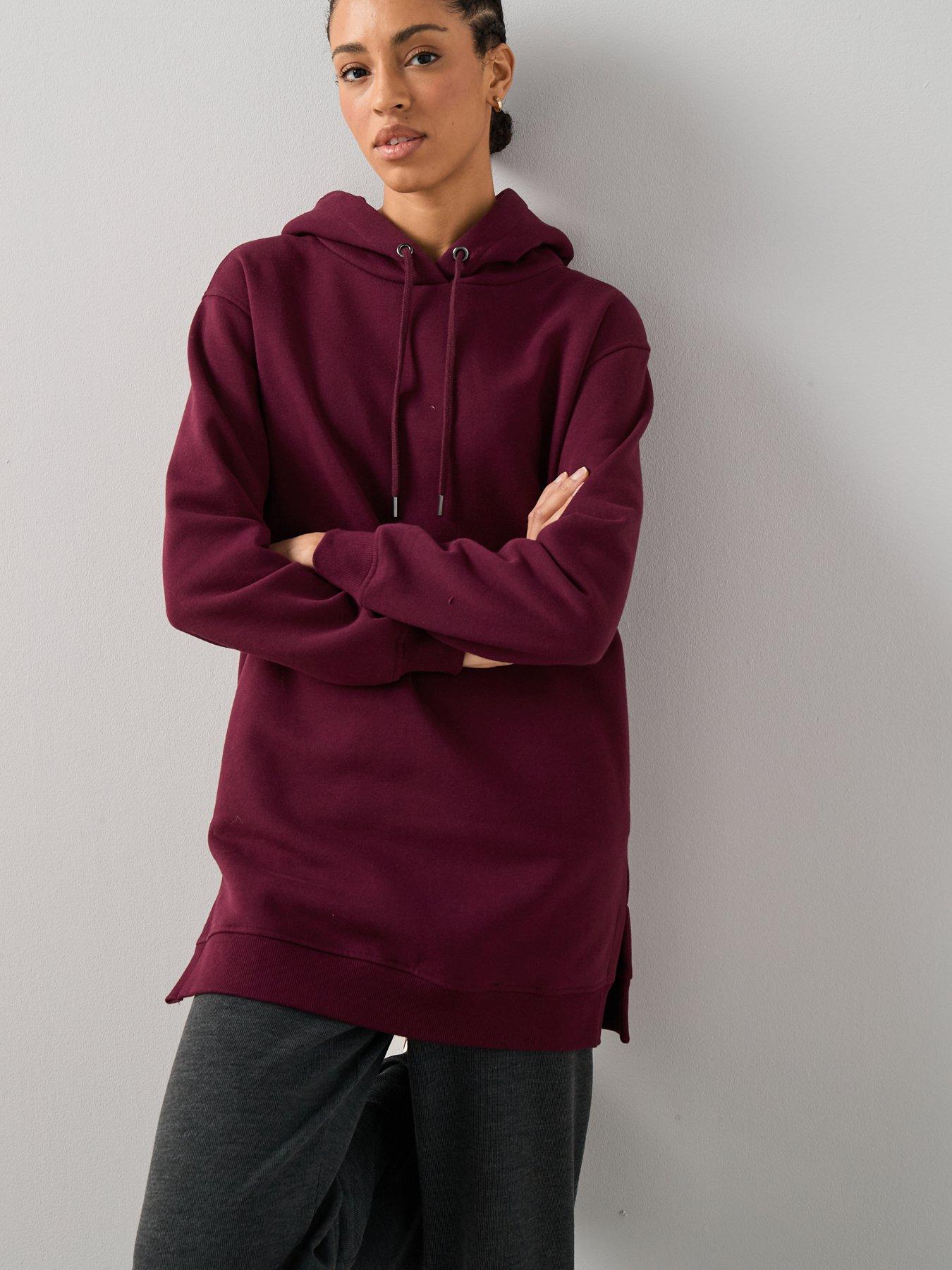 Image 4 of 7 of The Very Collection Hoodie With Side Splits - Purple