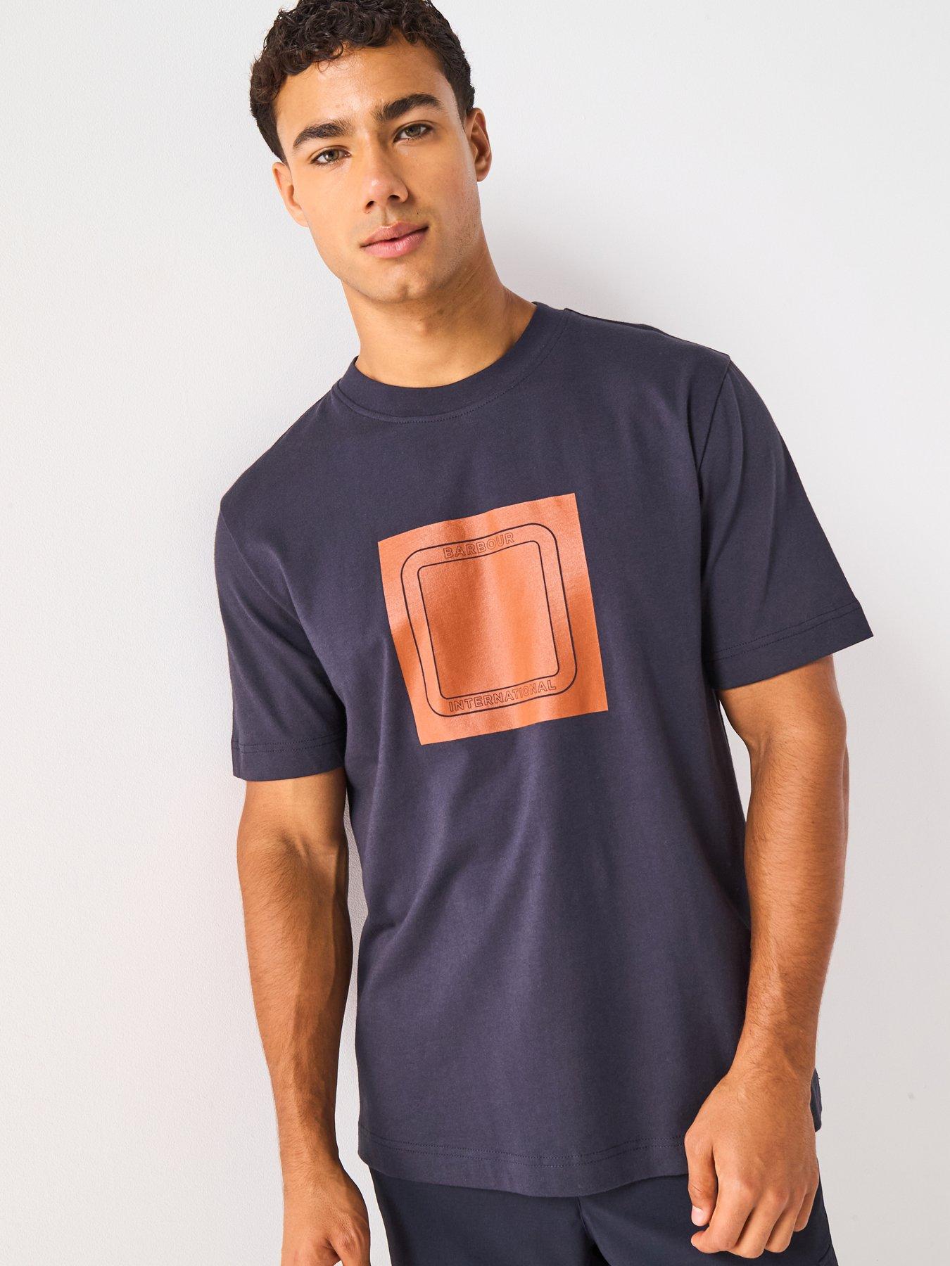 Image 1 of 5 of Barbour International Loop Graphic T-Shirt- Navy